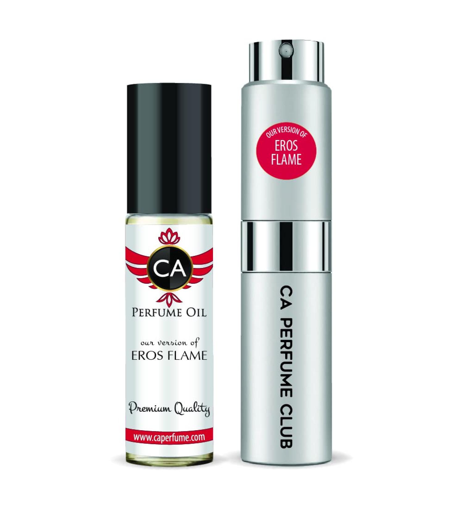 CA Perfume Duo Impression of Eros Flame For Men Eau de Parfum Refillable Atomizer Sprayer + Fragrance Body Oil Long Lasting Sample Travel Size Roll-On Bottle 0.27 Fl Oz+0.33 Fl Oz - Buy Online on GoSupps.com