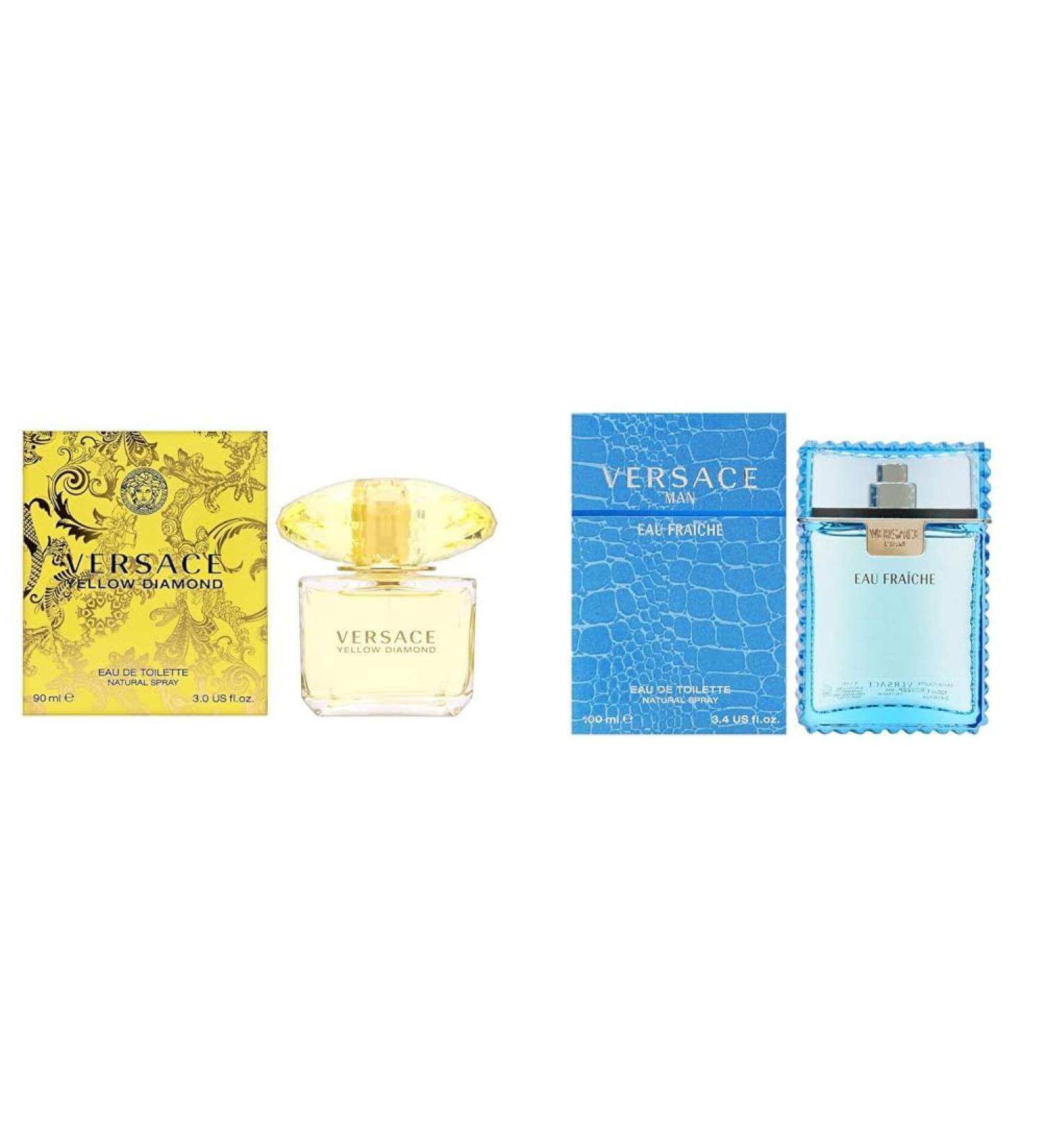 Versace Yellow Diamond for Women 3.0 oz Eau de Toilette Spray Man Eau Fraiche By Gianni For Men Edt Spray 3.4 Fl Oz Fragrance Bundle - Buy Online on GoSupps.com