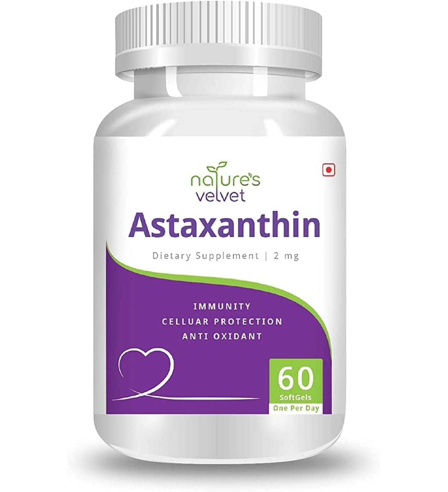 QURA Nature's Velvet Lifecare Astaxanthin (60 Softgels 2 mg) - Buy Online on GoSupps.com