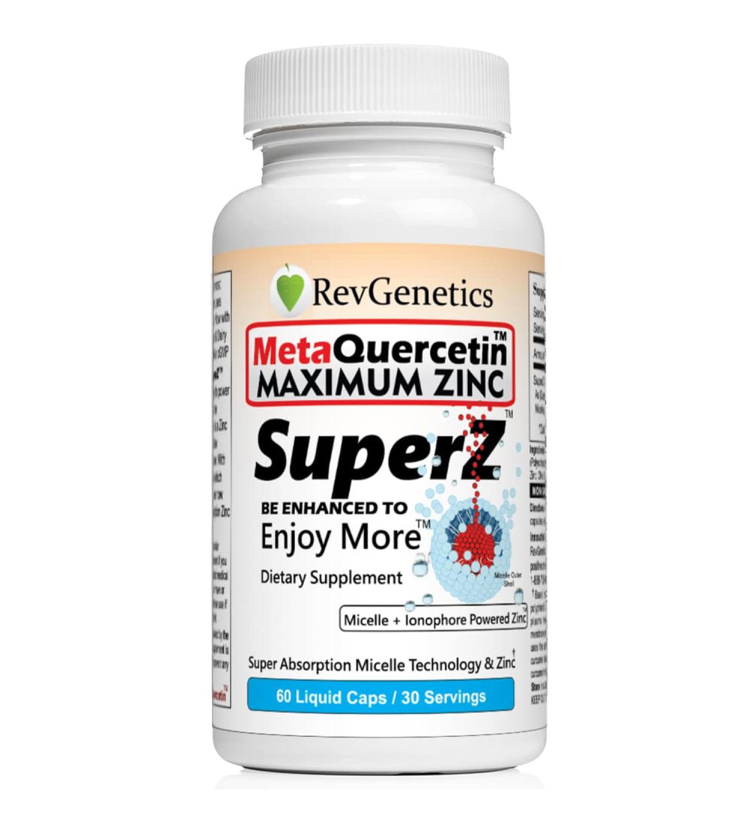 REVGENETICS MetaQuercetin SuperZ: Micelle + Ionophore Zinc Supplement - Buy Online on GoSupps.com