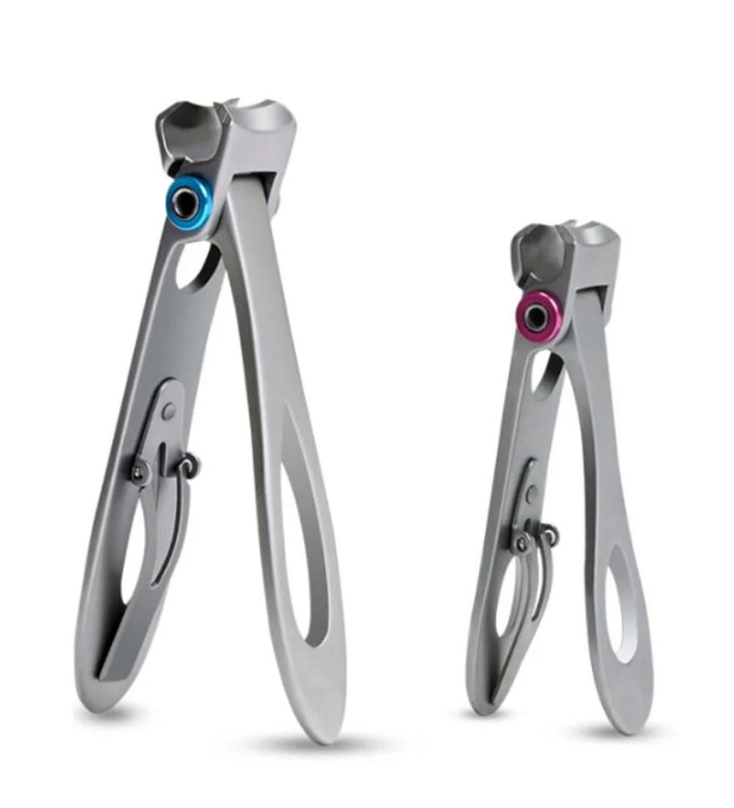 Sweetness 2 Pieces Large Mouth Nail Clippers Thick Nail Cutter Stainless Steel Professional Nail Tool with Large Mouth Silver - Buy Online on GoSupps.com