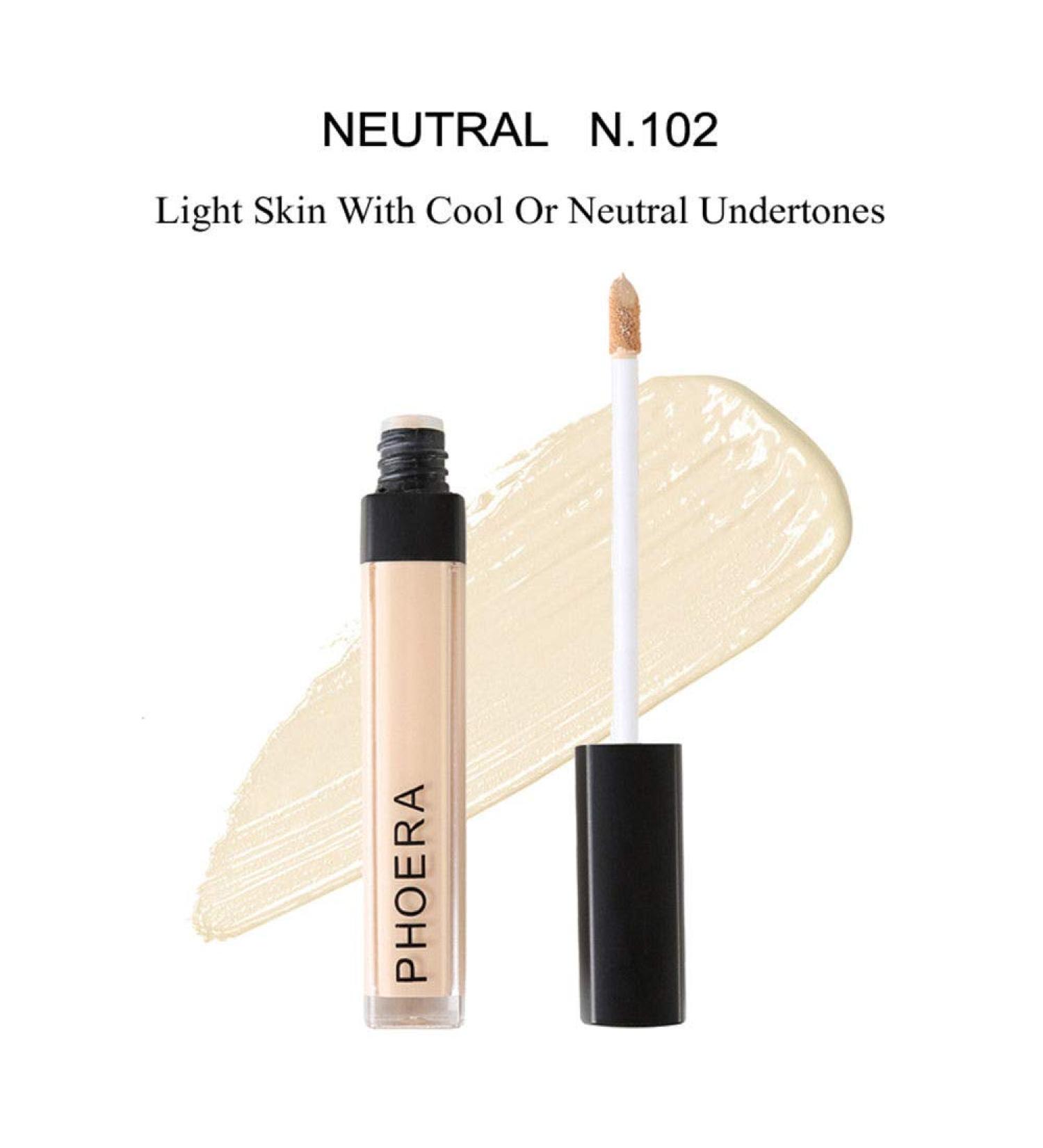 AQUAPURITY PHOERA Liquid Concealer - Full Coverage Makeup for Under Eye Dark Circles - 102 Neutral Shade - 7 ml - Buy Online on GoSupps.com