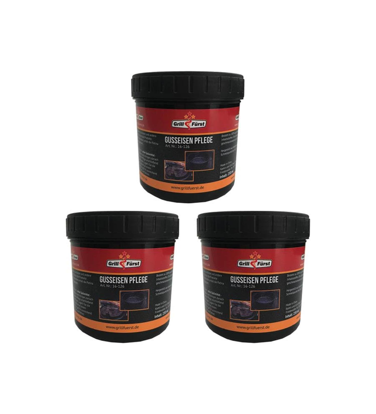 Grillf rst 3x Burning & Nursing Paste (250ml) - Premium Care for Cast Iron Dutch Oven & Fire Pot - Coconut Oil & Wax Formula - Buy Online on GoSupps.com