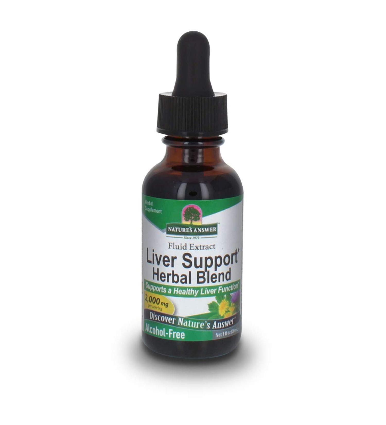 Nature's Answer Liver Support - Alcohol-Free, 2000mg - 1 fl oz (30 ml) Botanical Extract - Buy Online on GoSupps.com