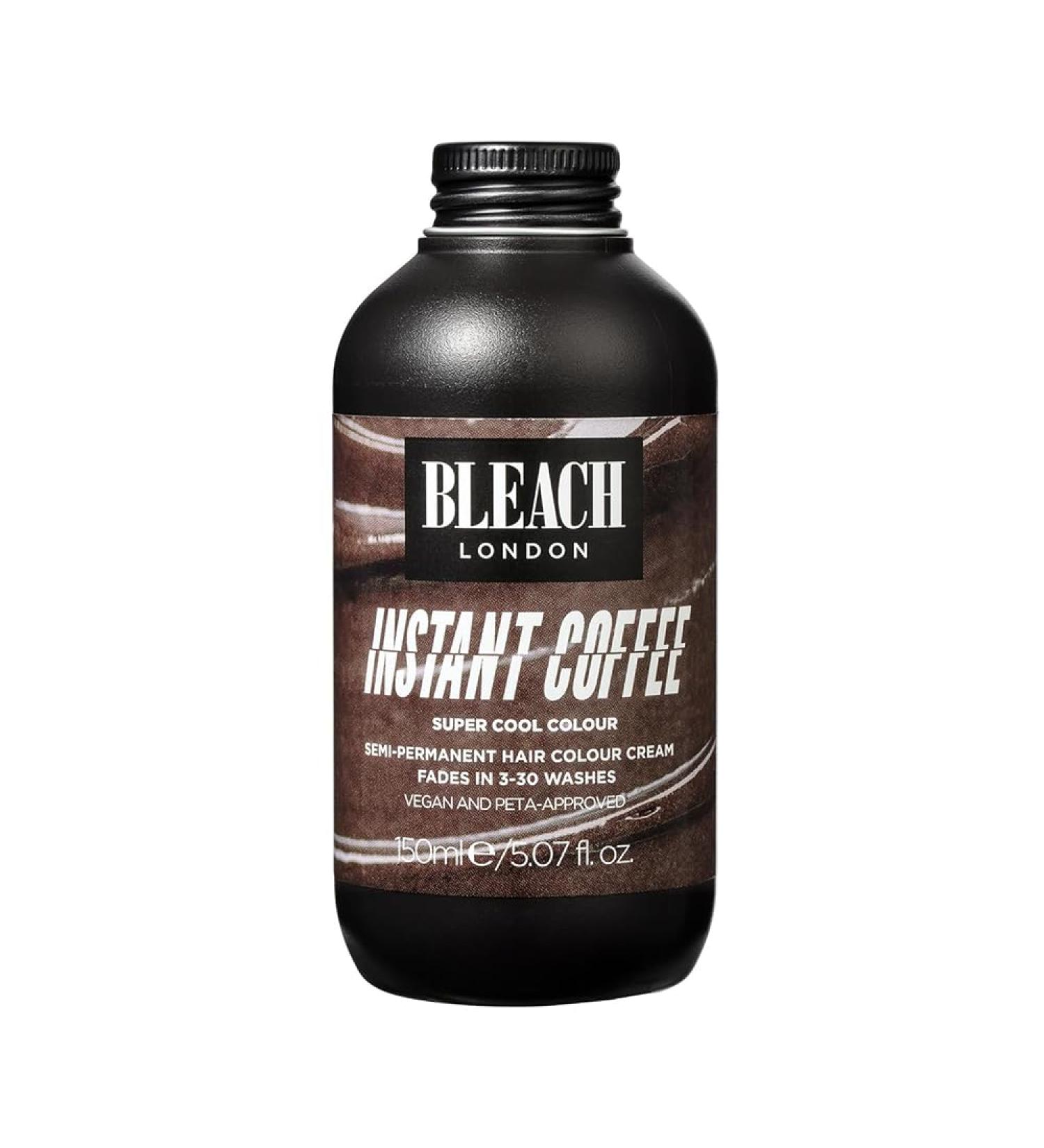 Bleach London Instant Coffee Hair Dye - Light Soft Brown for Blonde Hair - Vegan & PETA-Approved - 150ml - Buy Online on GoSupps.com