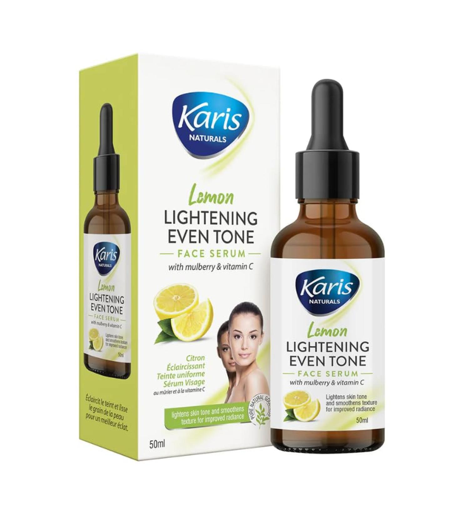 Karis Naturals Lemon Glow Face Serum Daily Hydration for Radiant Skin Lightweight Non-Greasy Formula 1.7 fl oz (50ml)