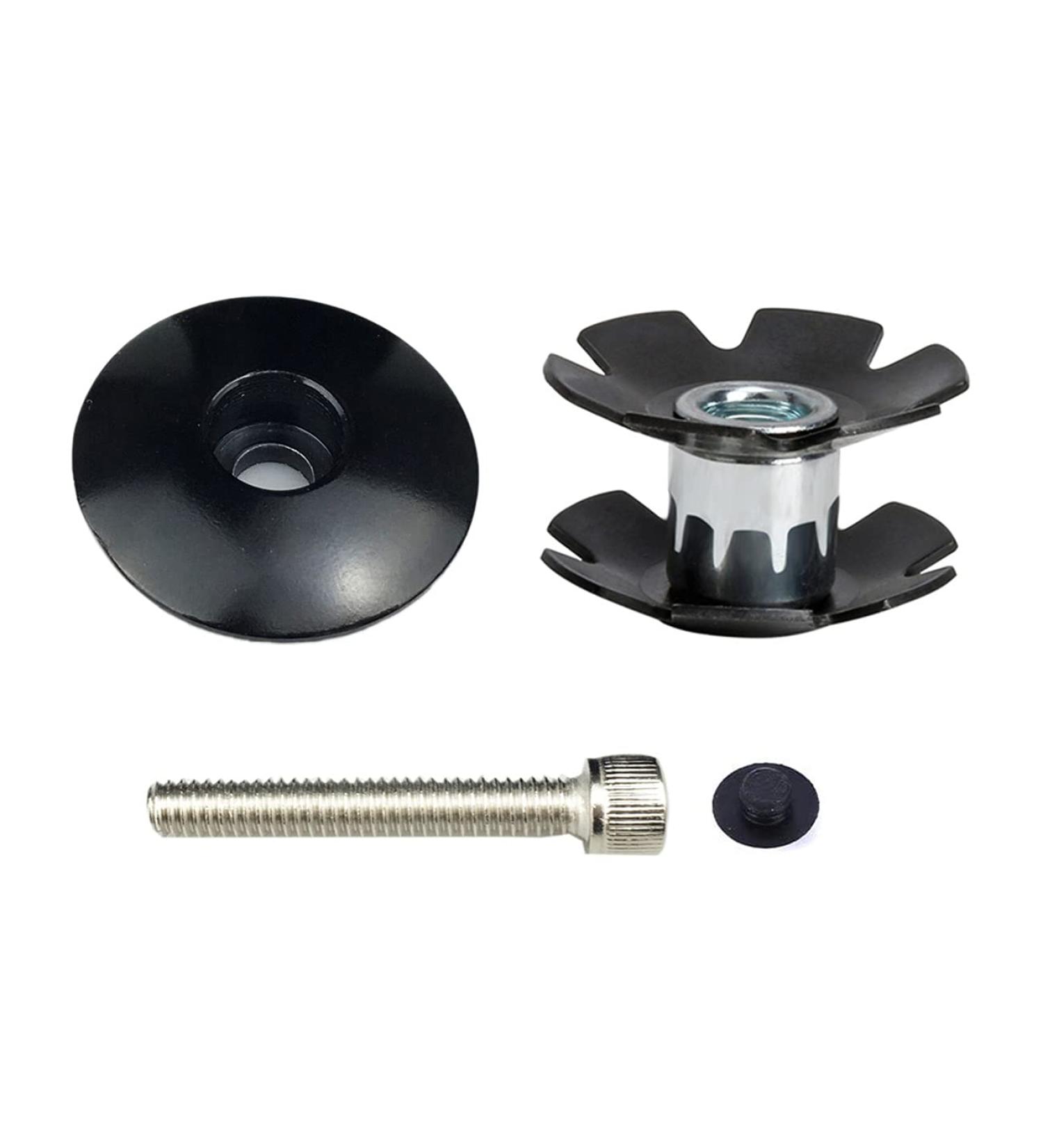 PLATT Bike Headset Top Cap - Aluminum Alloy Star Nut Stem Cap for 1-1/8 Stems & Forks, Black - Buy Online on GoSupps.com