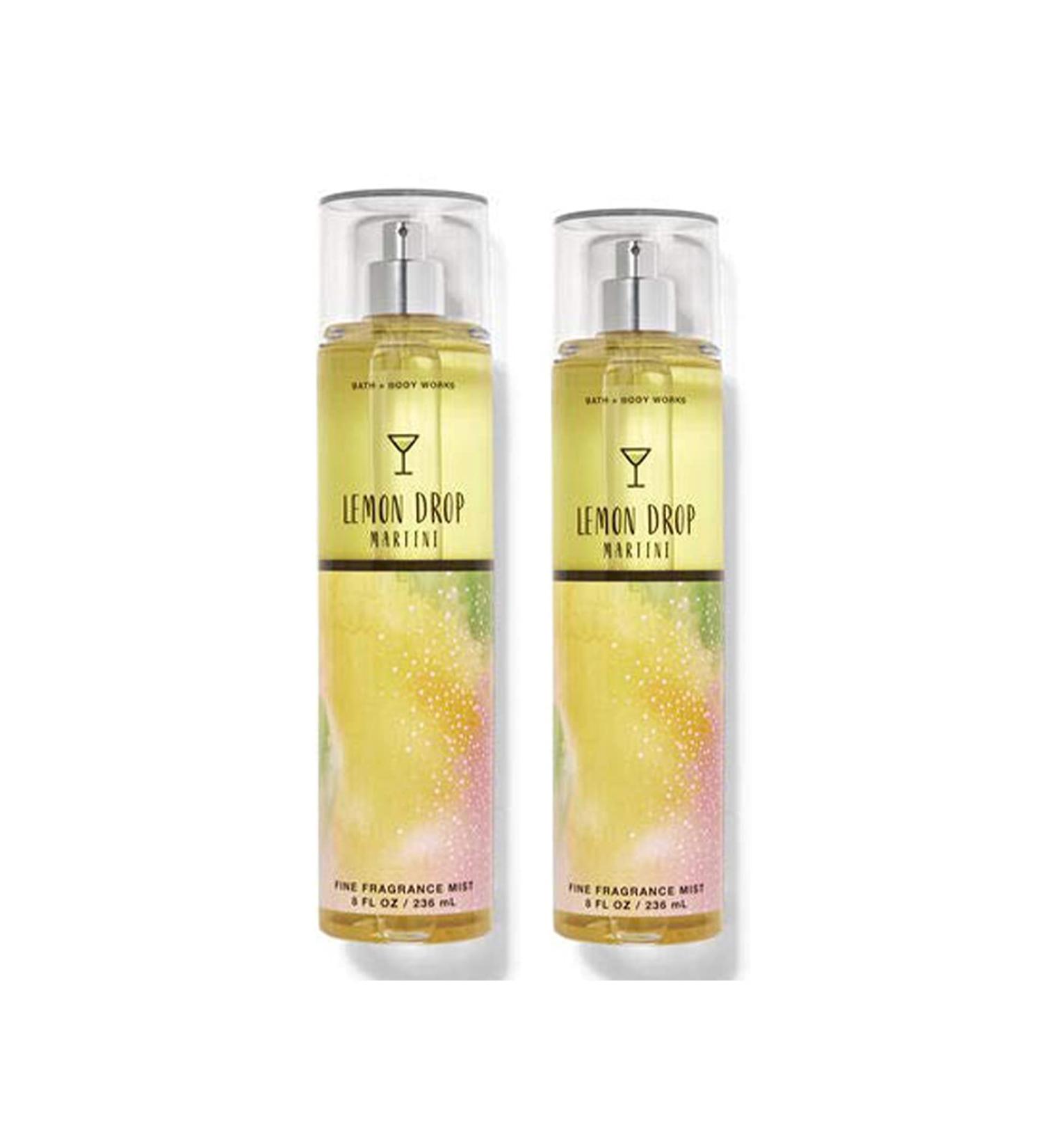 Bath and Body Works Lemon Drop Martini Fine Fragrance Mists Pack Of 2 8 oz. Bottles (Lemon Drop Martini)