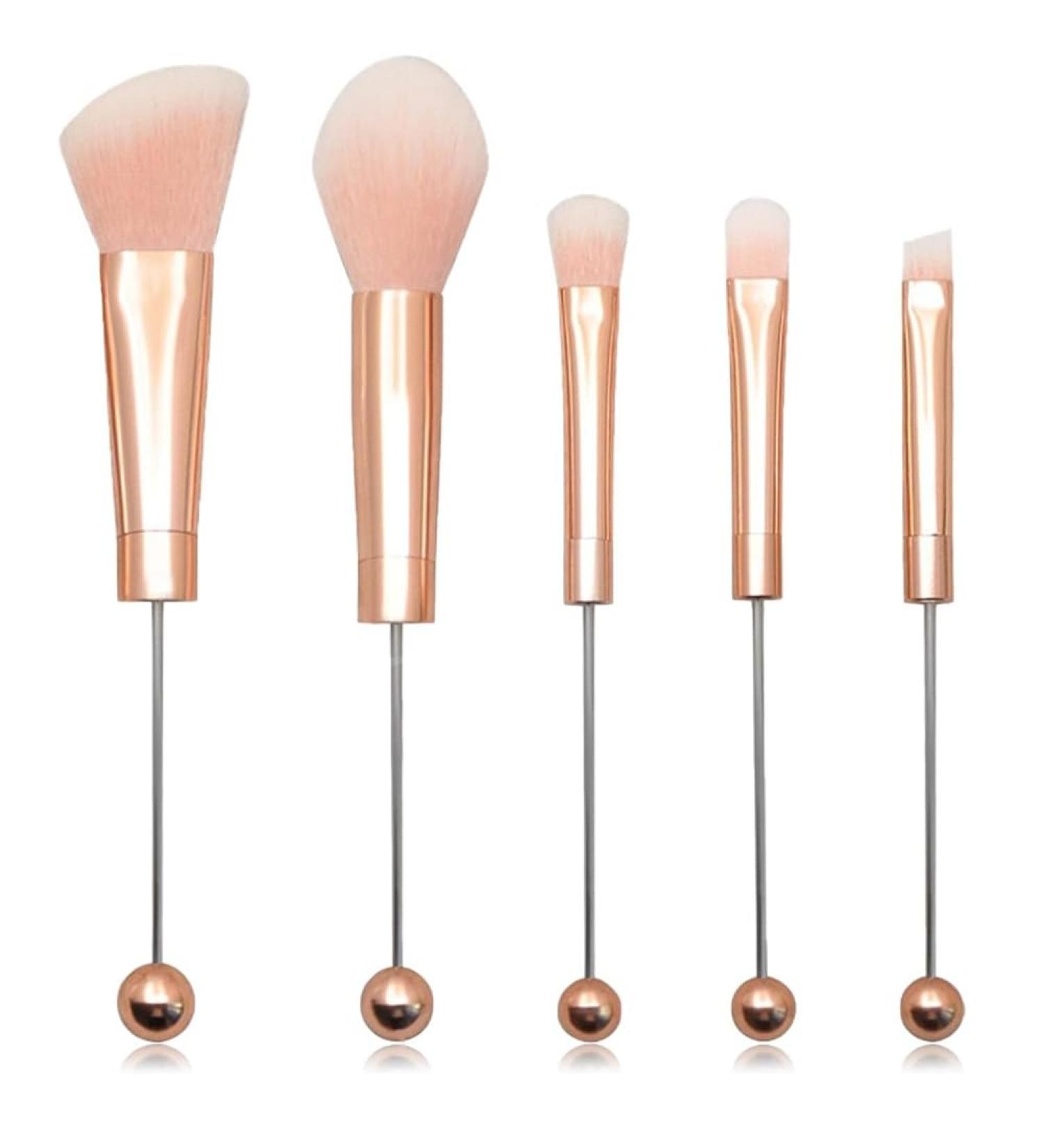 Desikixudy 5Pieces Silicone Beads DIY Makeup Cosmetic Brushes Set Kit Beaded Brushes Kit for DIY - Buy Online on GoSupps.com