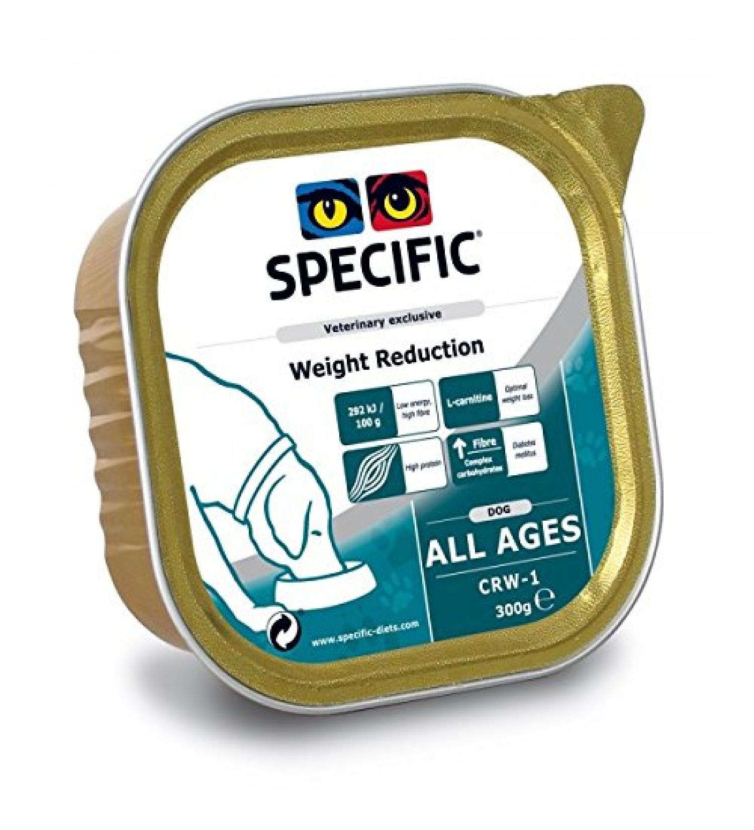 Specific CRW 1 Weight Reduction Pâté pour Chien 6 x 300 g