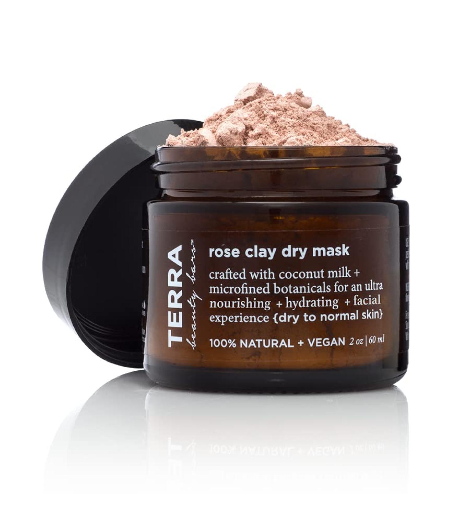 Terra Beauty Bars Rose Clay Coconut Dry Mask - Hydrating & Nourishing Face Treatment for All Skin Types | International Shipping Available - Buy Online on GoSupps.com
