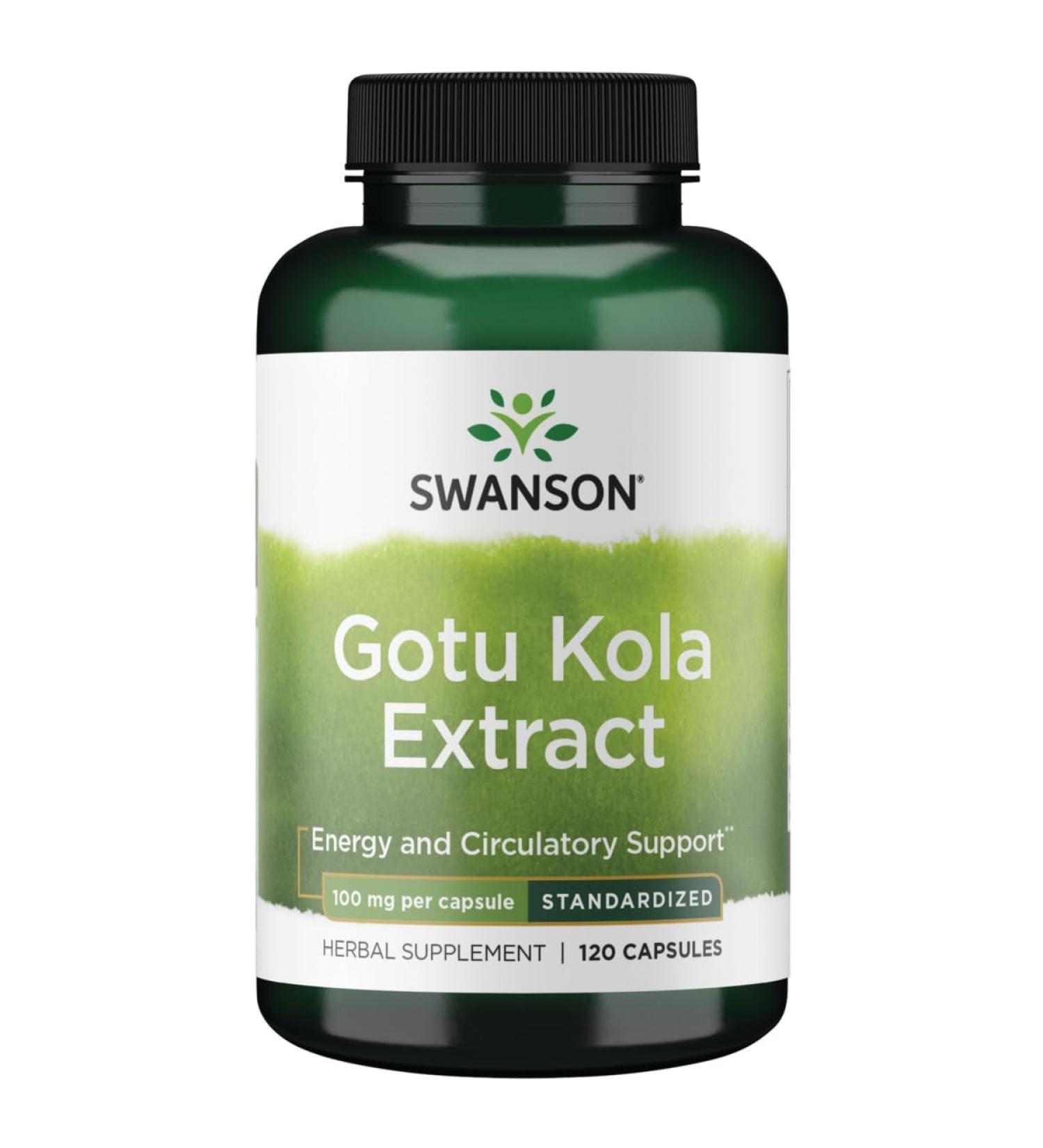 Swanson Gotu Kola (Standardized) 100 Milligrams 120 Capsules