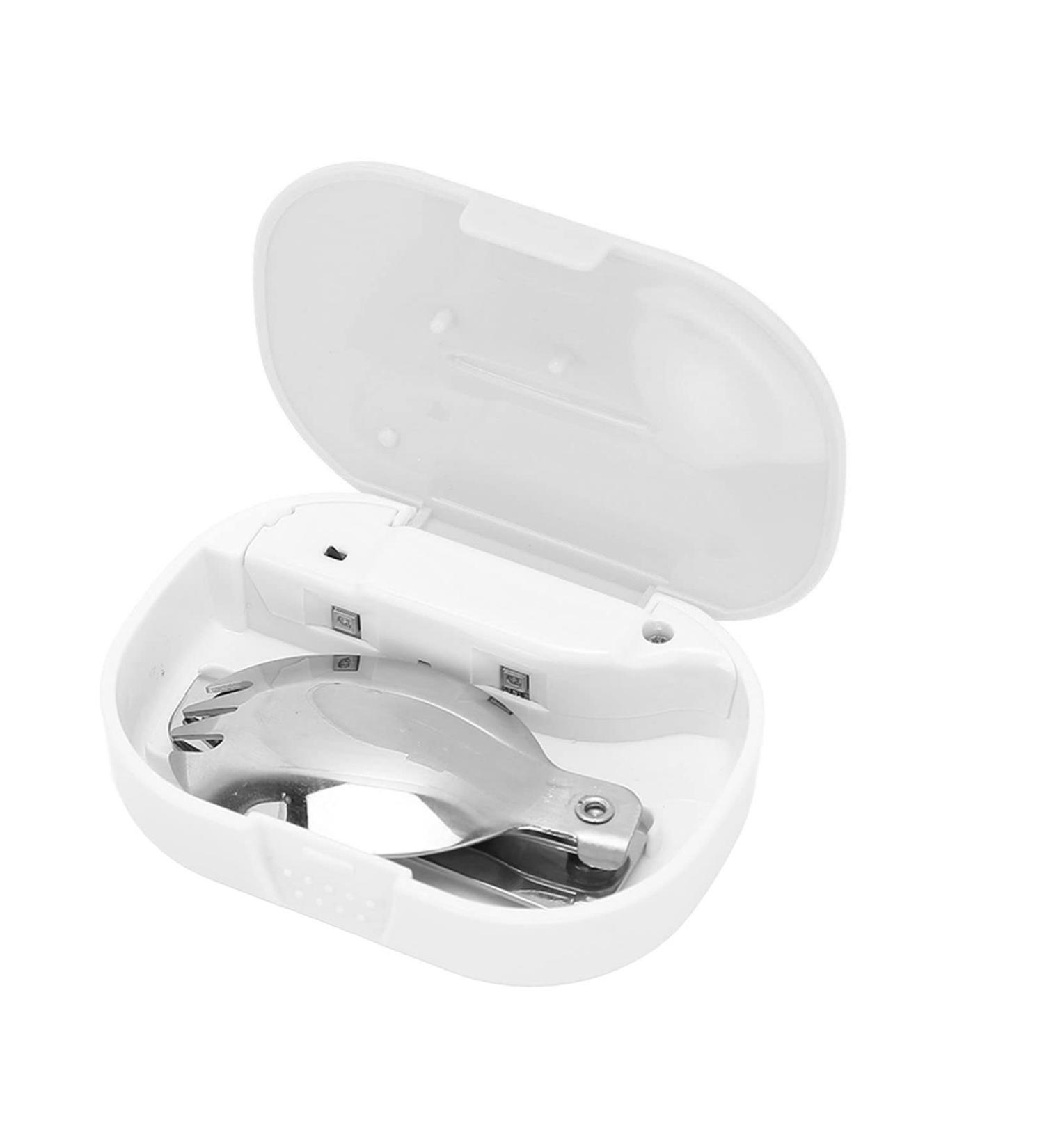 Portable Mini Disinfectant Box Set - Safe & Healthy Dishes Disinfection with Foldable Spoon | Ideal for Travel - Buy Online on GoSupps.com