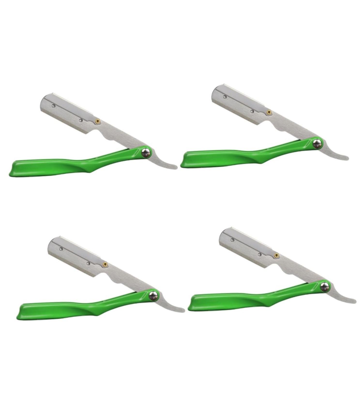 Frcolor 4-Piece Manual Razor Cartridge Set | Barber Wet Razor & Eyebrow Grooming Tools for Men - Premium Razor Blades & Holder - Buy Online on GoSupps.com