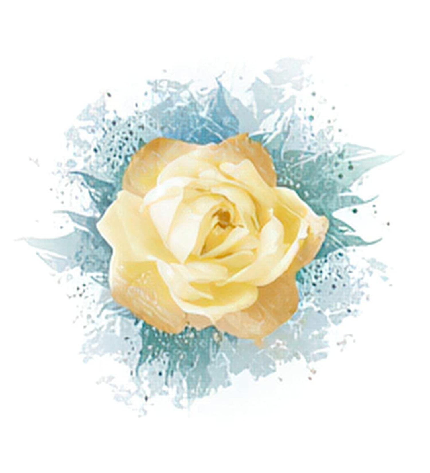 Yellow Grunge Rose Paint Splashes Temporary Tattoo - 6 Sheets, 3.7 X 3.7 Inch - Neck, Arm, Chest - Women, Men, Adults - Buy Online on GoSupps.com