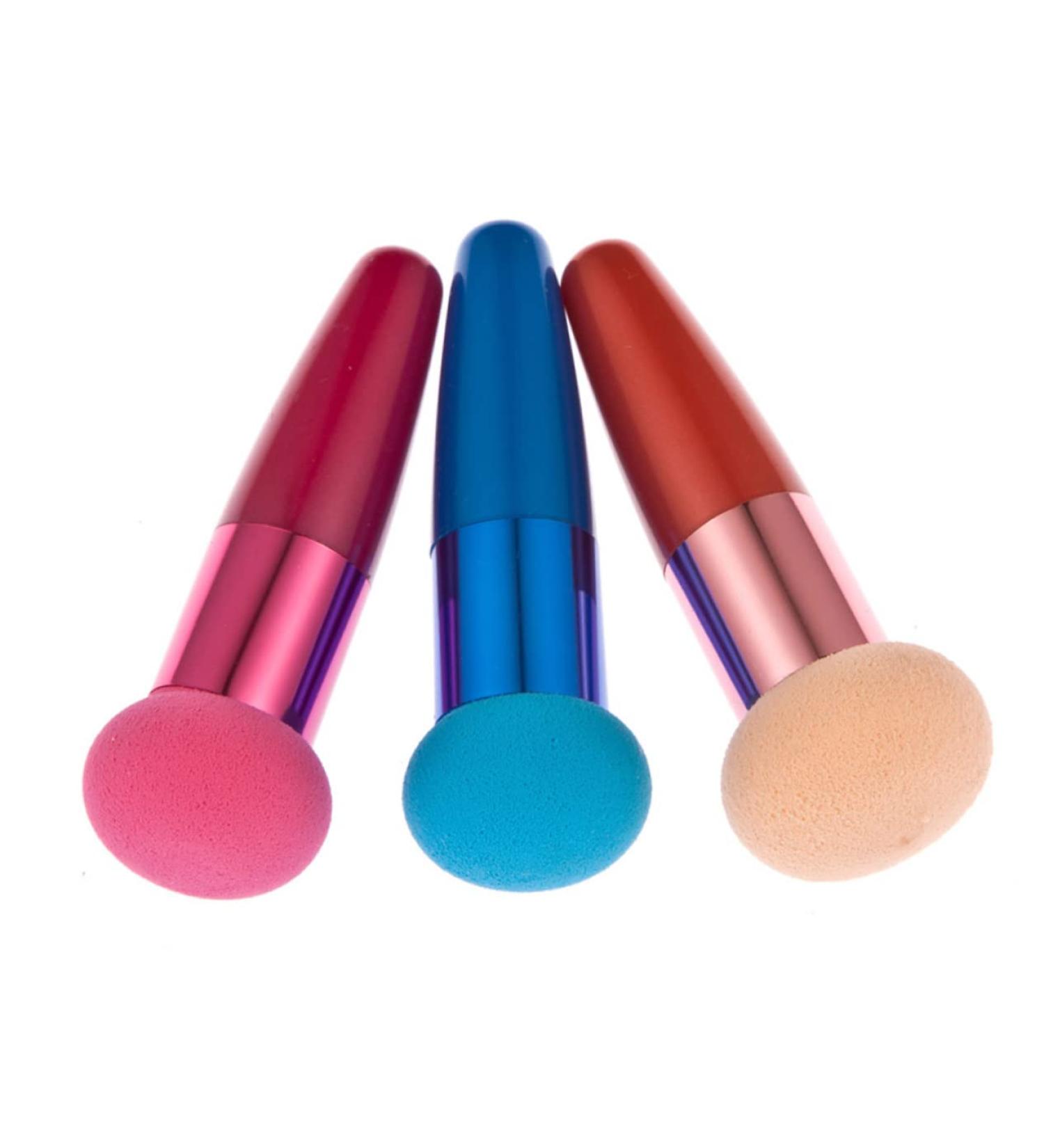 3PC makeup Makeup sponges for foundation suit Foundation sponge with Makeup sponge with handle eye makeup travel makeup Cosmetic advanced Eye shadow brush - Buy Online on GoSupps.com