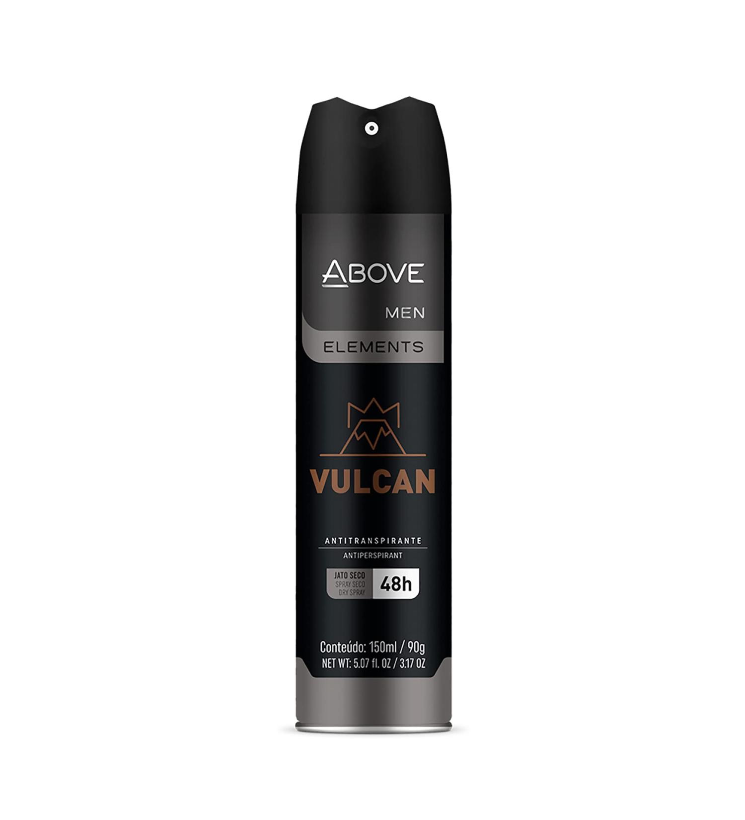 ABOVE 48 Hours Element Antiperspirant Deodorant Spray for Men - Vulcan 3.17 oz | Long-Lasting No Stains Sage Pink Pepper & Basil - Buy Online on GoSupps.com