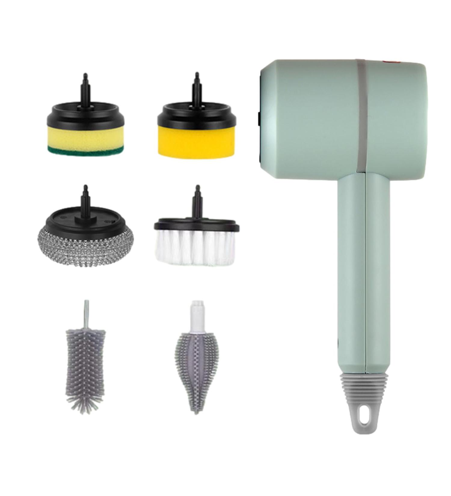 Cordless Shower Scrubber Effective Cleaning Electric Grout Brush Effortless Cleaning Rechargeable Scrubber Multifunctional Brush Head Electric Cleaning Brush Cordless Power Cleaning Brush for Tiles Green - Buy Online on GoSupps.com