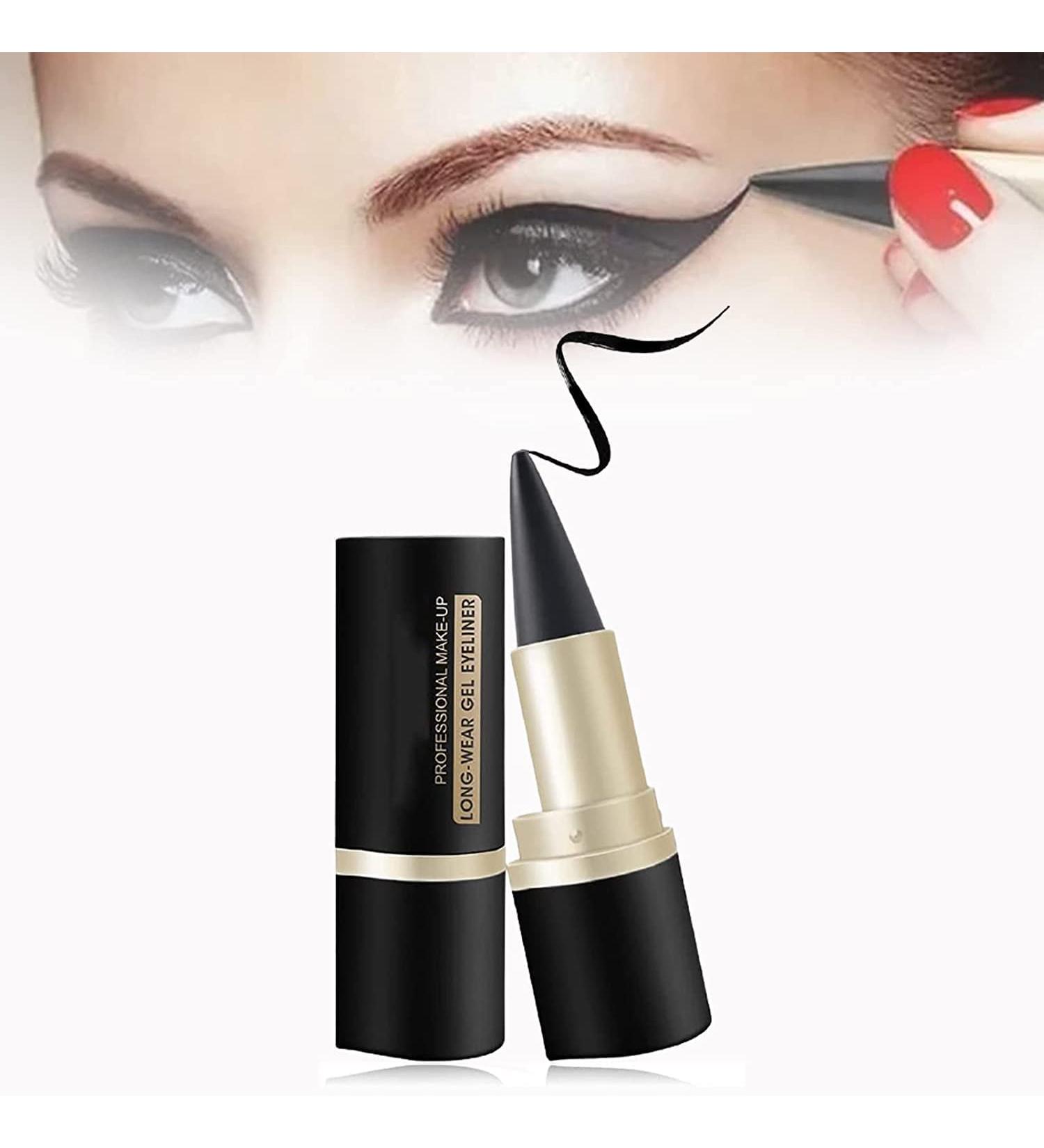 Matte Quick-Dry Eyeliner Pencil Ultra Black Gel Eyeliner Waterproof Smudge-Proof Makeup Eyeliner Long Lasting Eyeliner Matt Quick Dry Eyeliner for Women Girls (2pcs) - Buy Online on GoSupps.com