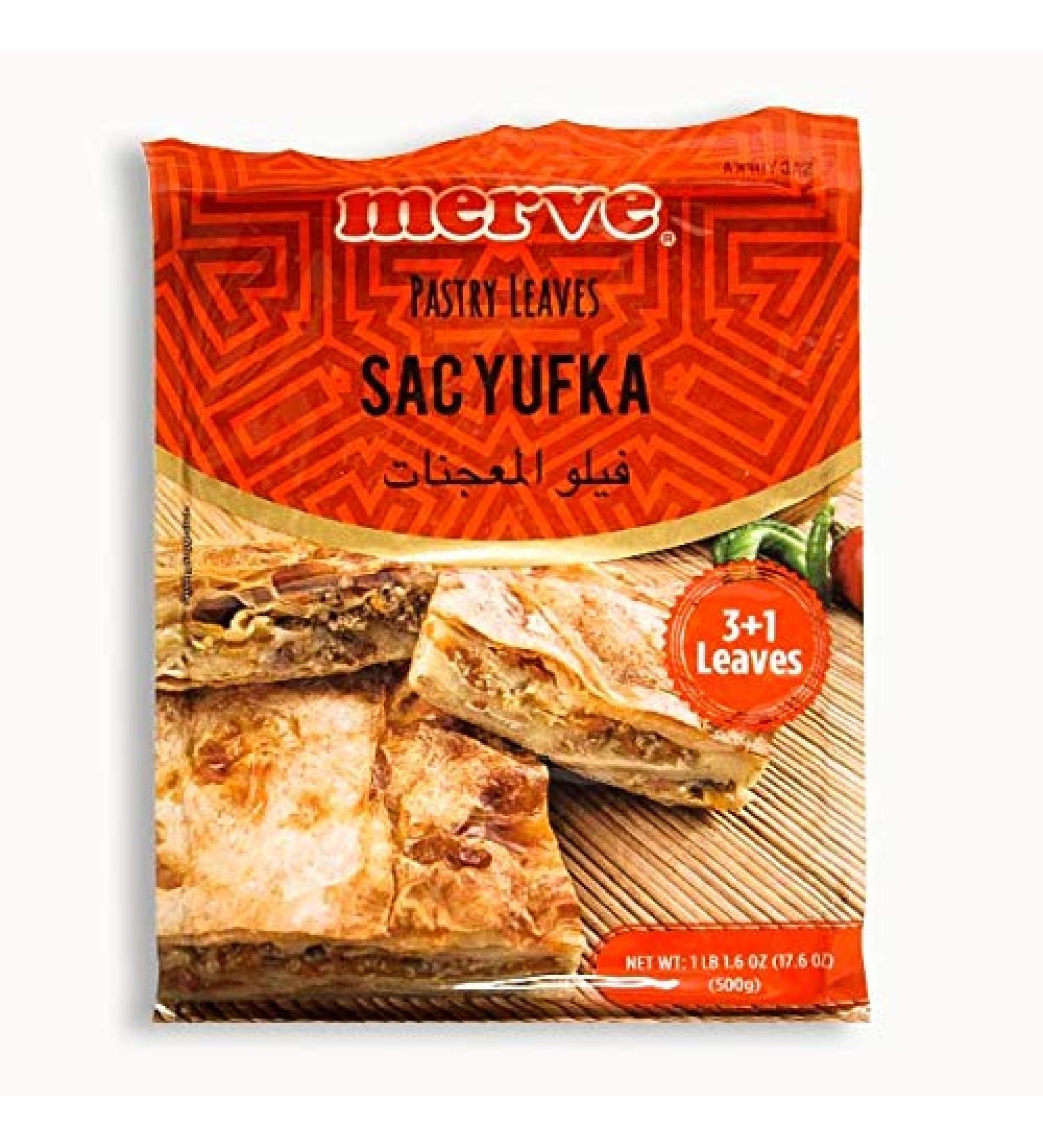 Merve Turkish Pastry Leaves, Sac Yufka, 500g, 3+1 leaves