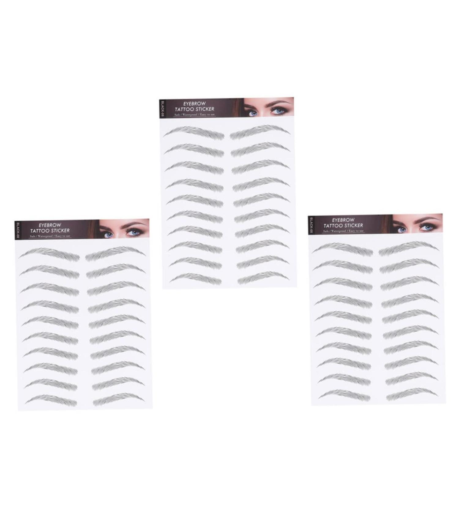 Balacoo 3 Sheets Waterproof Eyebrow Stickers 4d Hair Imitation Eyebrow Sticker Post Paper 6 Proof - Buy Online on GoSupps.com