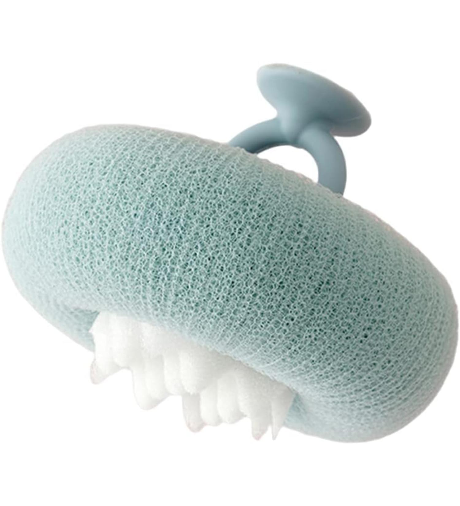 1Pcs Lightcyan Suction Cup Bath Ball - Sunflower Exfoliating Body Scrubber & Bath Sponge for Men & Women - International Shipping Available - Buy Online on GoSupps.com
