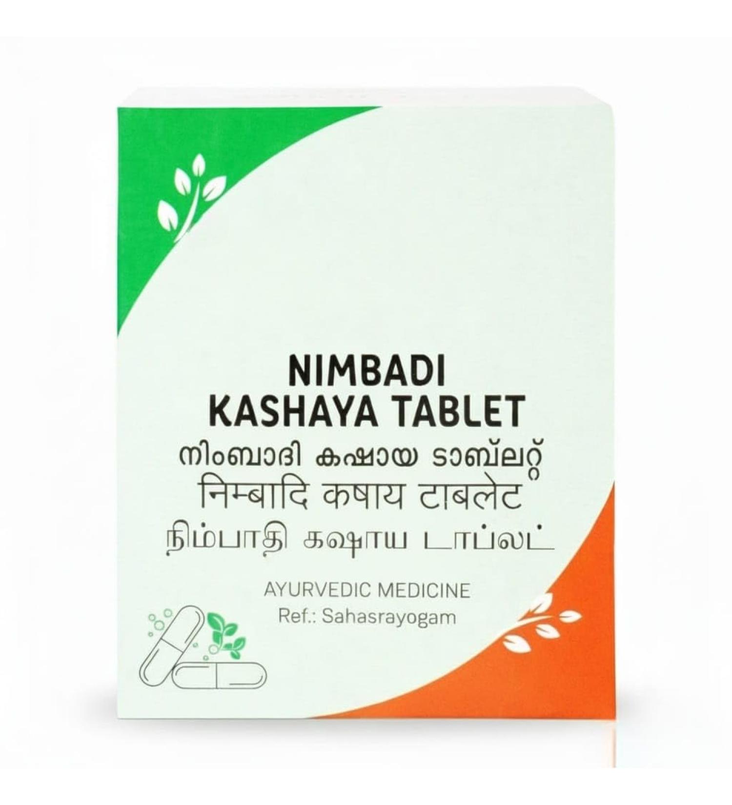 Ayurveda Nimbadi Kashyam Tablet Pure Herbs for Skin Wellness -50 Nos - Buy Online on GoSupps.com