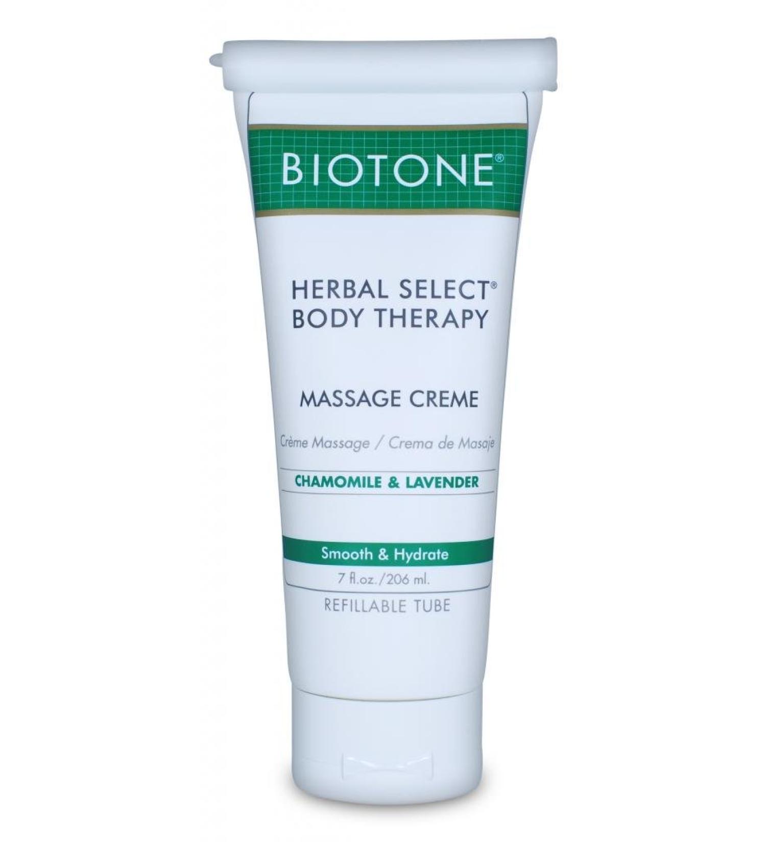 Biotone Herbal Select Massage Products Body Therapy Creme, 7 Ounce