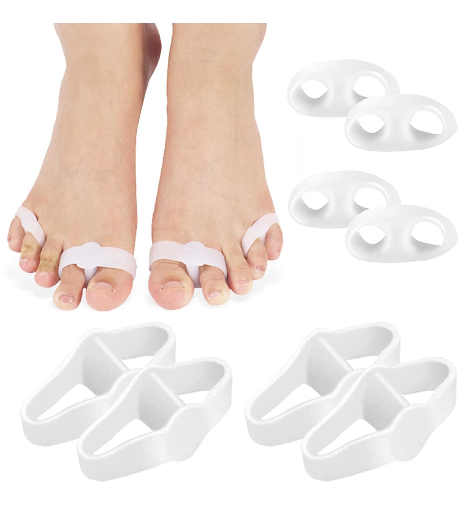YUTTTPL 8 Pcs Toe Separators with 2 Loops Big Toe 2 Little Toe Corrector Toe Straighteners Hallux Valgus Correction Gel Toe Separator for Bunion Pain and Overlapping Toe Reduce Pain and Rubbing - Buy Online on GoSupps.com