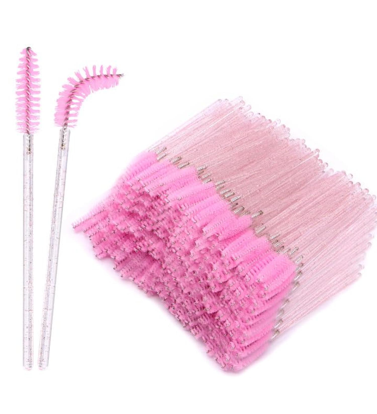 Scettar 400 Disposable Eyelash Brushes | Crystal Pink Eyelash & Eyebrow Applicators for Mascara & False Lashes - Buy Online on GoSupps.com