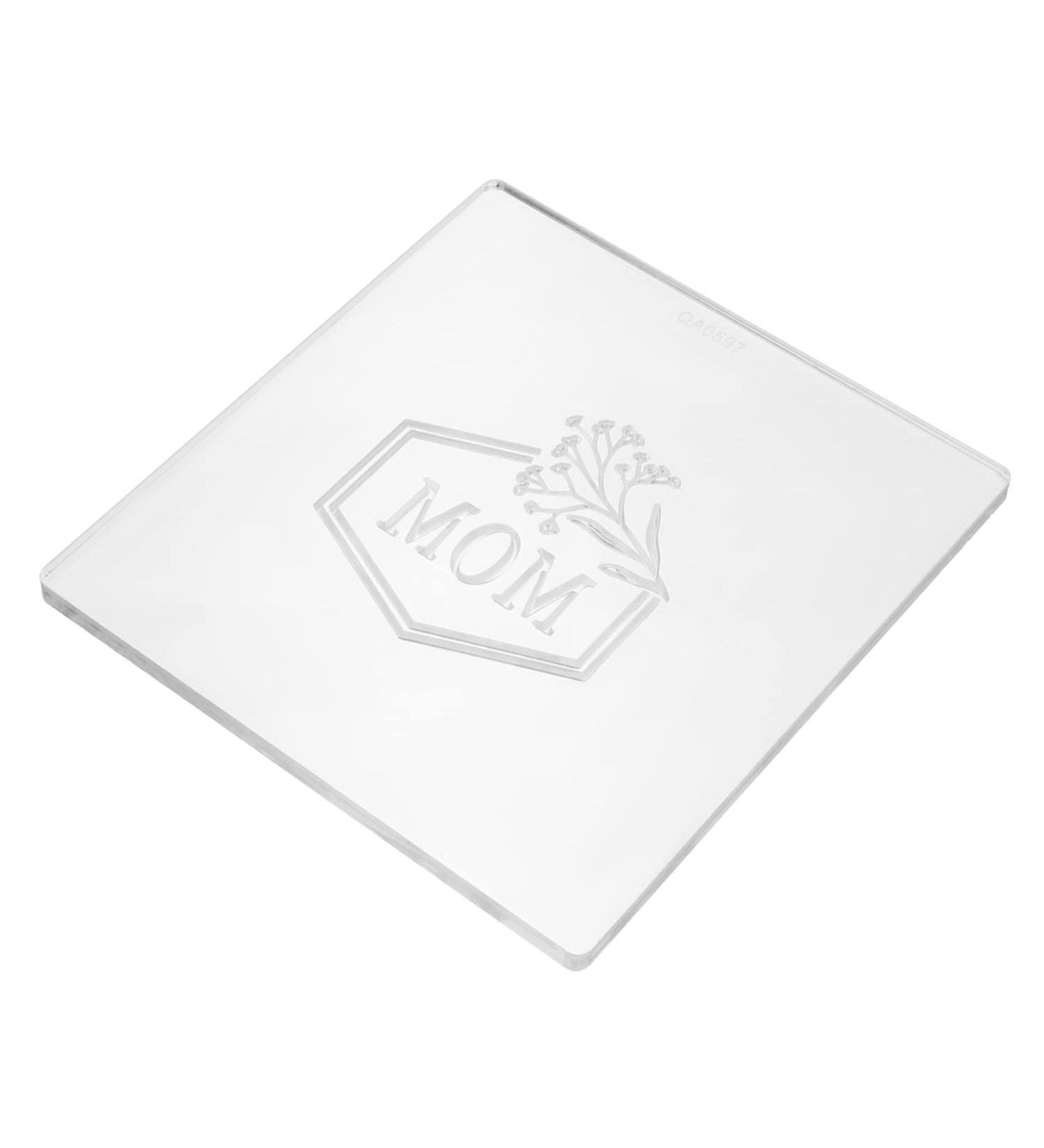 Cake Mold Powder Fondant Stamp I Love You Mom Cookie Stamp Candy Stamp Crystal Decor Embossing Tool Crystal Candy Cookie Stamp Embosser Decorative Party Mother Pp Three-Dimensional 11.7x11cm As Shown - Buy Online on GoSupps.com