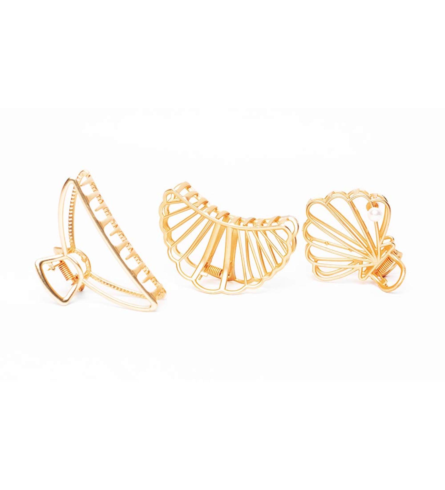 YooWoo Metal Hair Claw Clips 3 Pcs - Large Hair Catch Barrette for Thick Hair - Buy Online on GoSupps.com