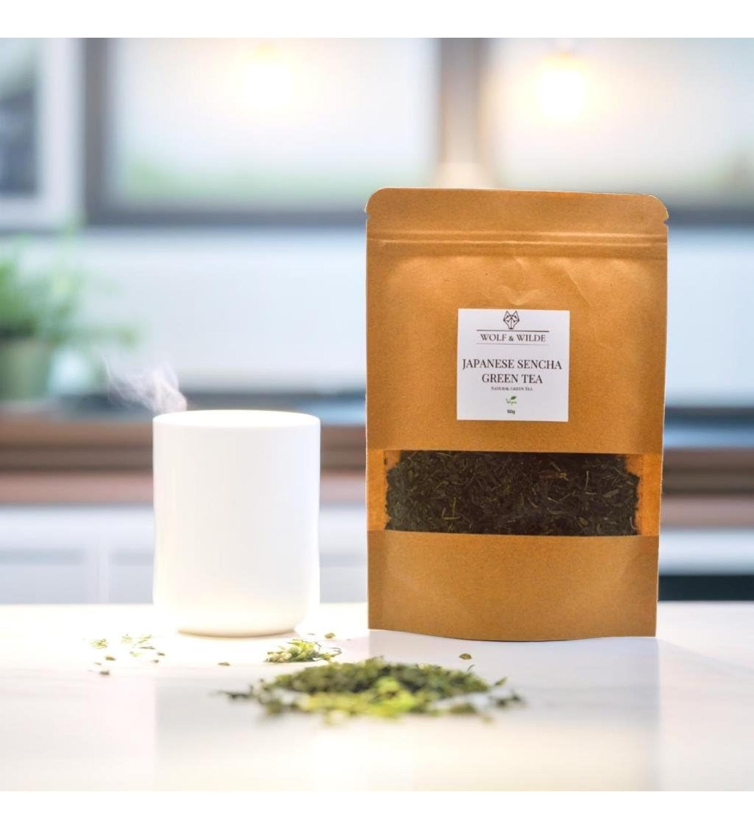 Japanese Sencha Green Tea 50g by Wolf & Wilde - Buy Online on GoSupps.com