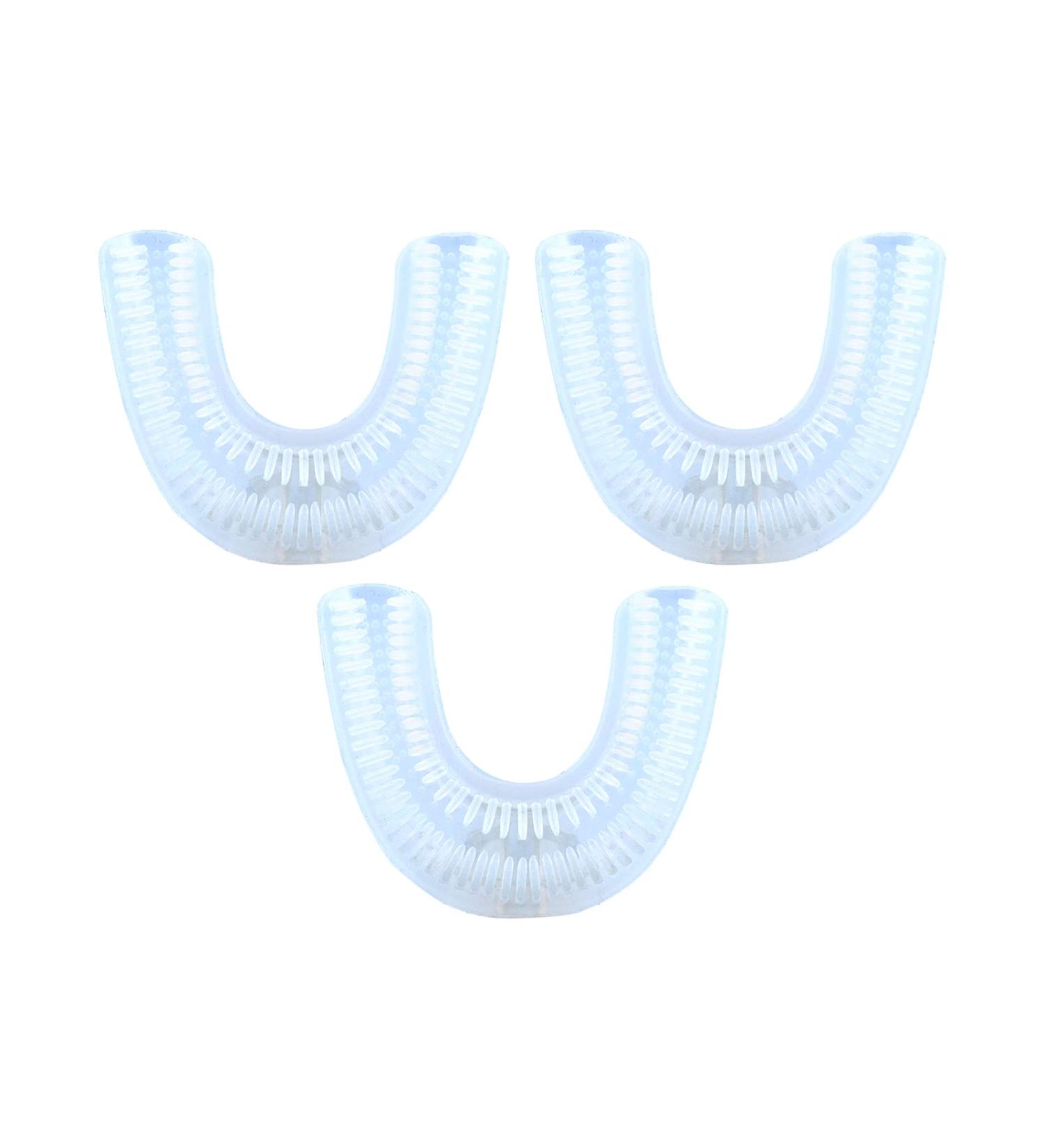 Silicone Brush Head Replacement - Adult and Kids Sizes - Compatible with All Whole Mouth Toothbrush Bodies - Ages 8-10 (3-Pack) - Buy Online on GoSupps.com