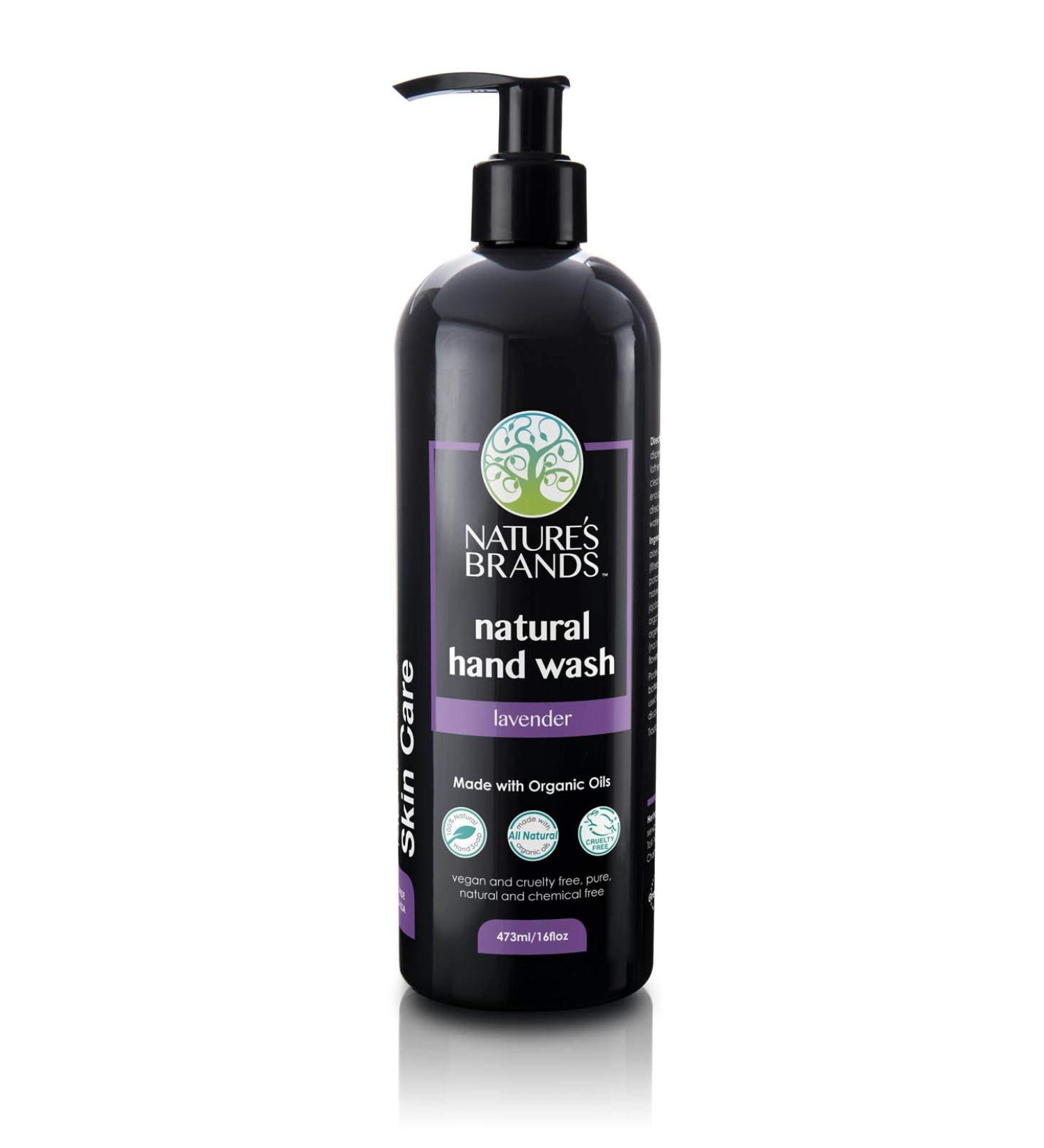 Natural Hand Wash by Herbal Choice Mari (8 Fl Oz Bottle Lavender) - Made with Organic Ingredients - No Toxic Chemicals 8 Fl Oz (Pack of 1) Lavender
