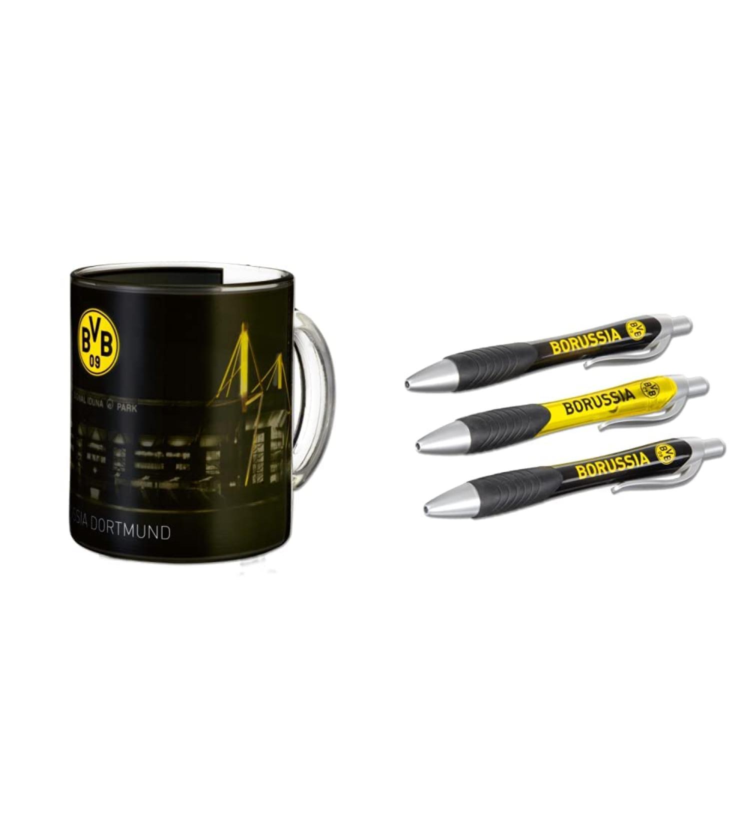 Borussia Dortmund BVB Magic Glass & Ballpoint Pen Set | International Shipping Available - Buy Online on GoSupps.com