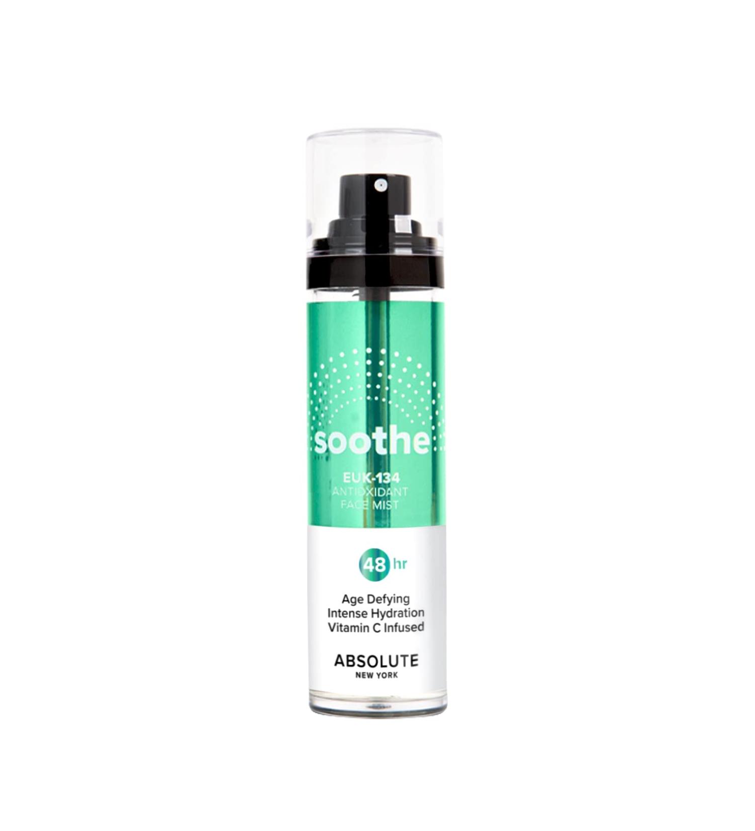 Absolute New York Face Mist, Dry Sensitive Skin, Oil Control, Nourishing Skin, Brighten Skin, Soothe and Provide Hydration (1.70 fl oz, Antioxidant Face Mist) Antioxidant Face Mist 1.7 Fl Oz (Pack of 1)
