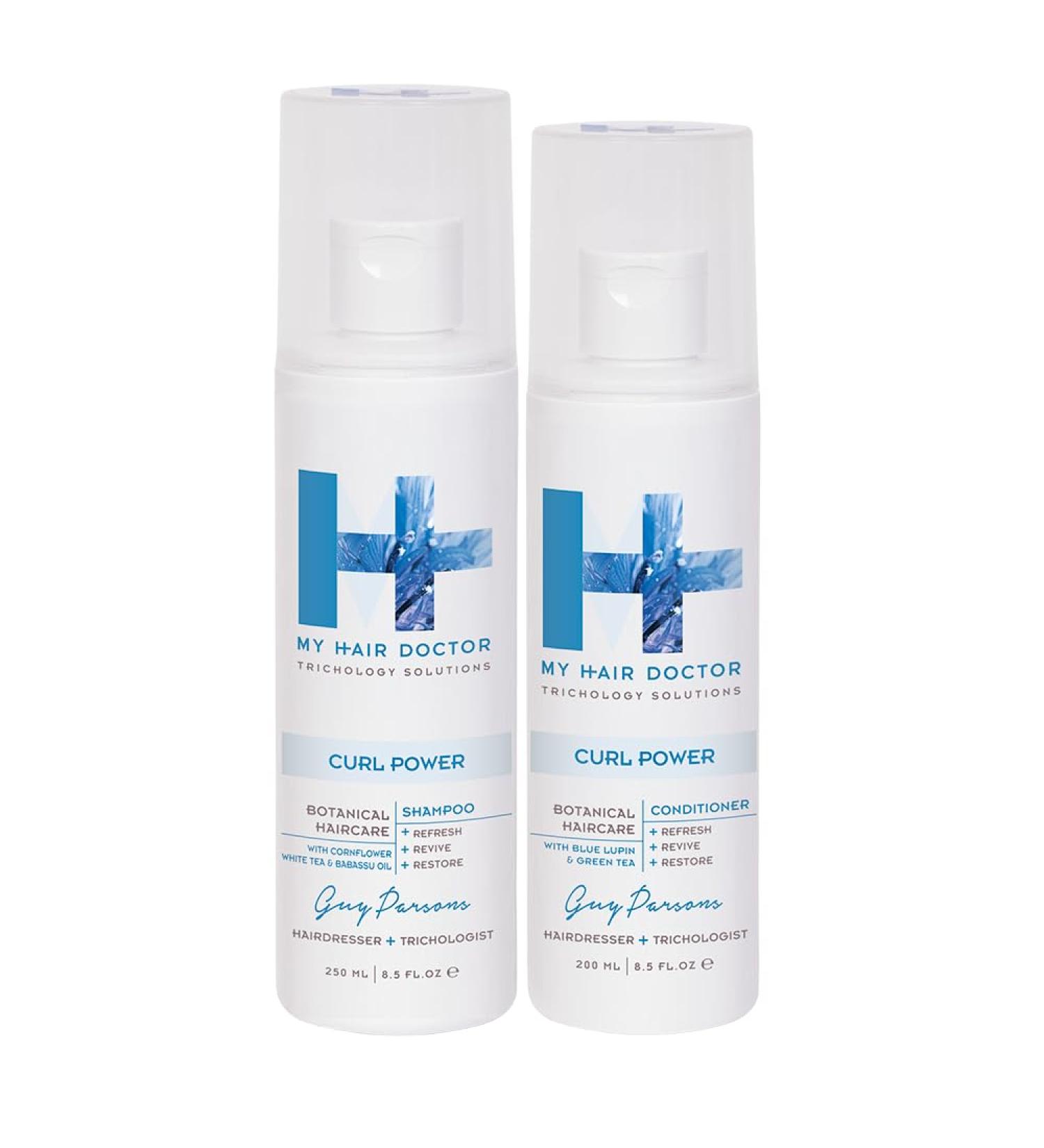  MY HAIR DOCTOR MY HAIR DOCTOR | Curl Power Revitalizing and Defining Shampoo (250 ml) and Conditioner (200 ml) for curly wavy or coily hair | Vegan hair care set - Buy Online on GoSupps.com