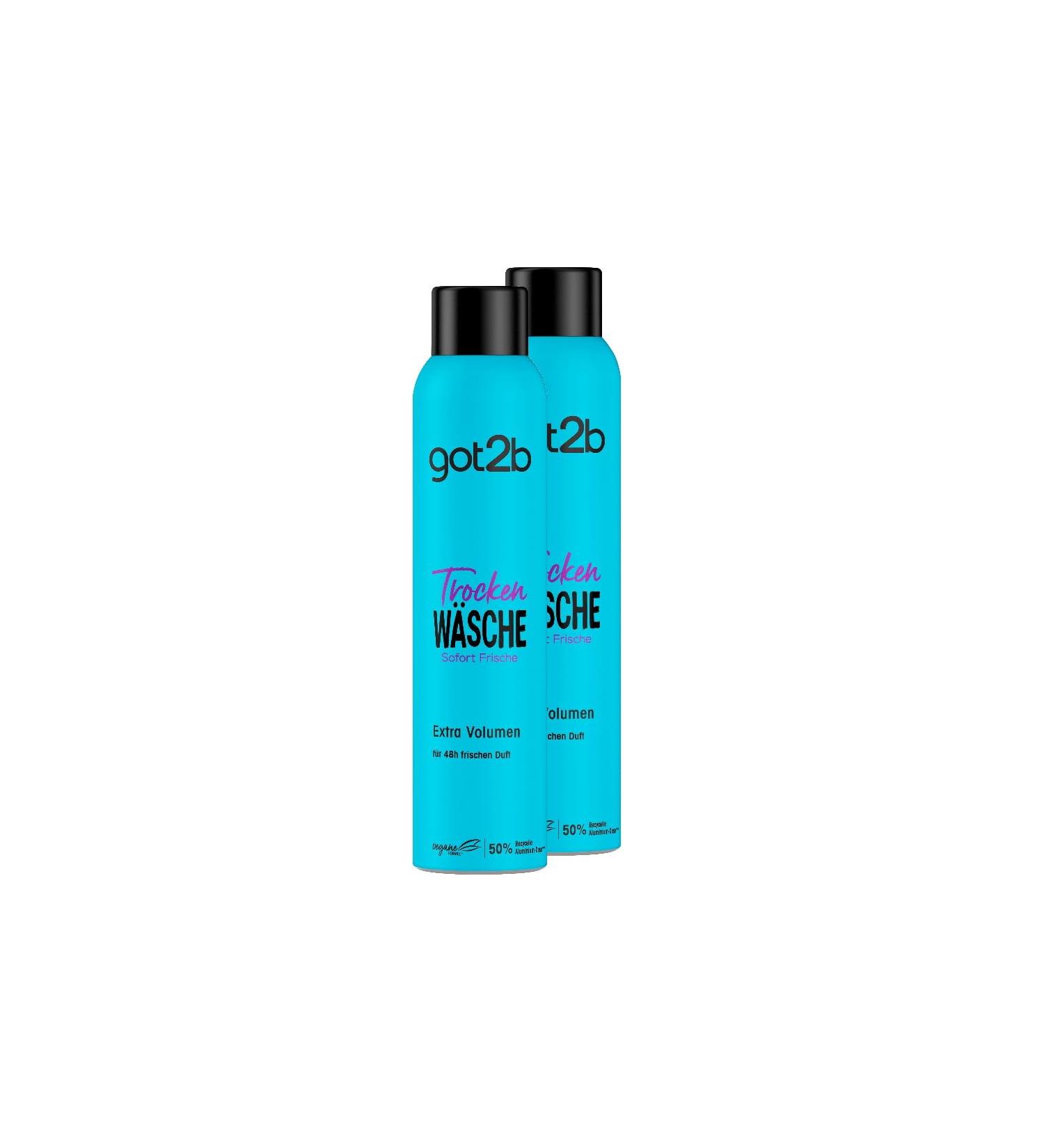 got2b Schwarzkopf Dry Shampoo Extra Volume (2 x 200 ml) Dry Shampoo with Instant Fresh Effect & Volume Boost Dry Shampoo without Residue with up to 48 Hours of Fragrance 151.00 g (Pack of 2) - Buy Online on GoSupps.com
