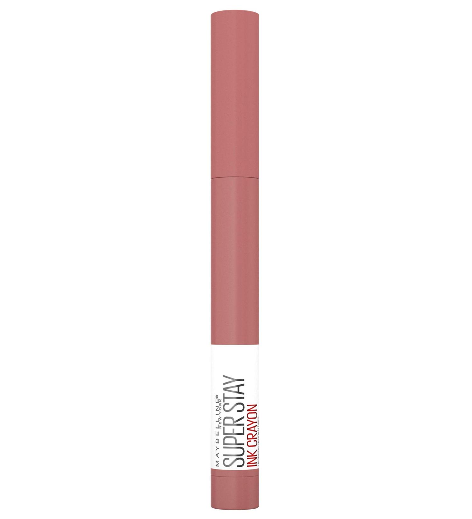 Maybelline New York Super Stay Ink Crayon Lipstick No. 105 On The Grind - Matte Long-lasting 1.5g | Buy Worldwide - Buy Online on GoSupps.com