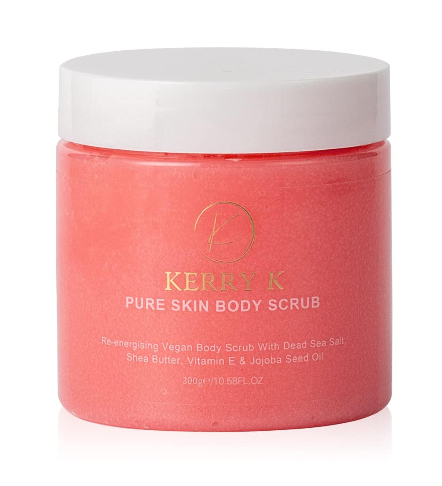 KERRY K Pure Skin Shea Butter Body Scrub Vegan Exfoliating Dead Sea Salt Scrub with Vitamin E & Shea Butter 300g - Buy Online on GoSupps.com