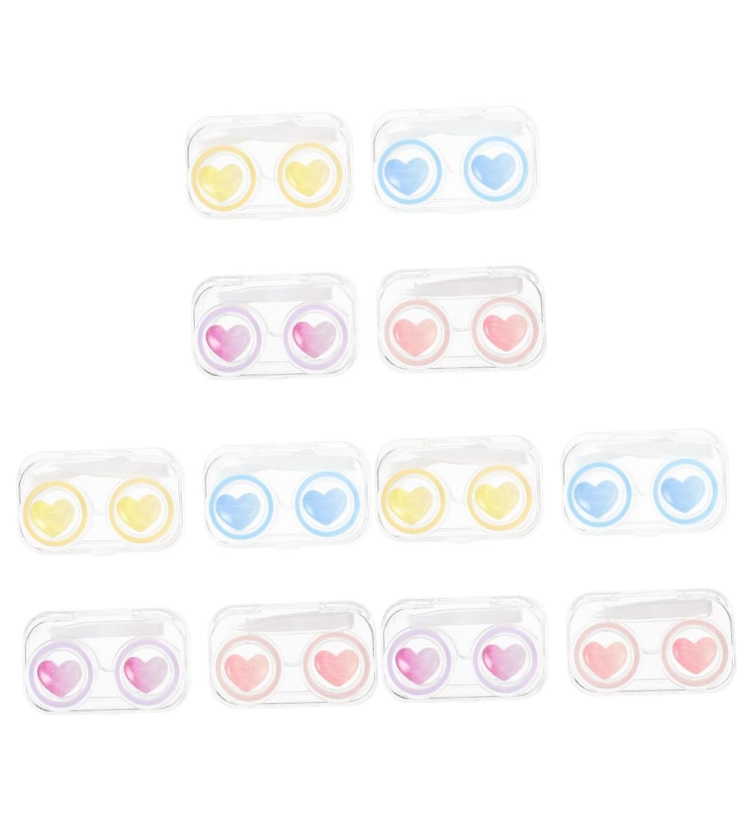 Solustre 12-Piece Contact Lens Organizer & Makeup Container Set | Compact Cosmetic Lens Etui with Small Mirror - Buy Online on GoSupps.com