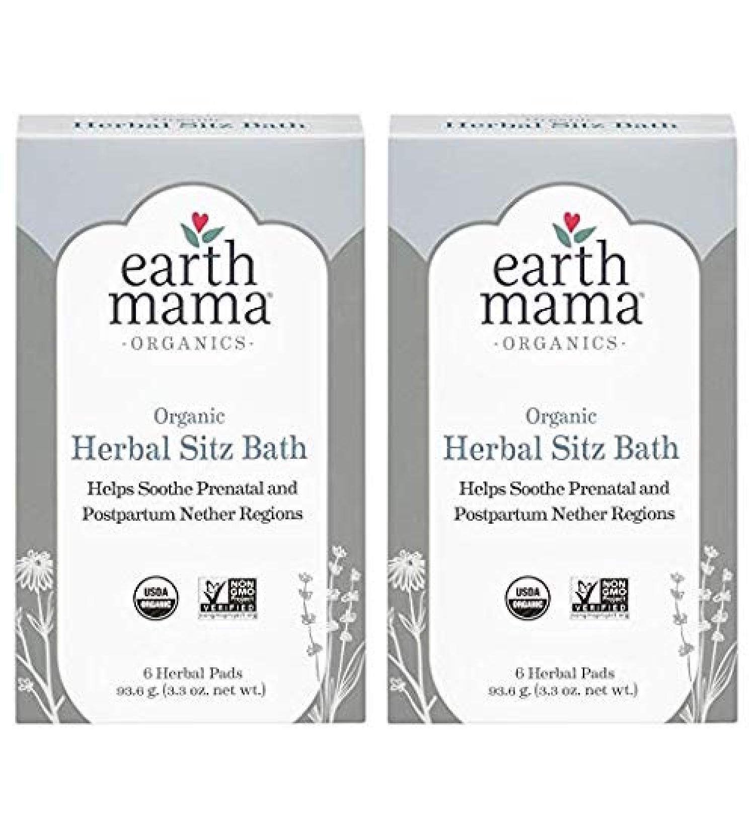 Earth Mama Organic Herbal Sitz Bath for Pregnancy and Postpartum, 2-Pack of 6