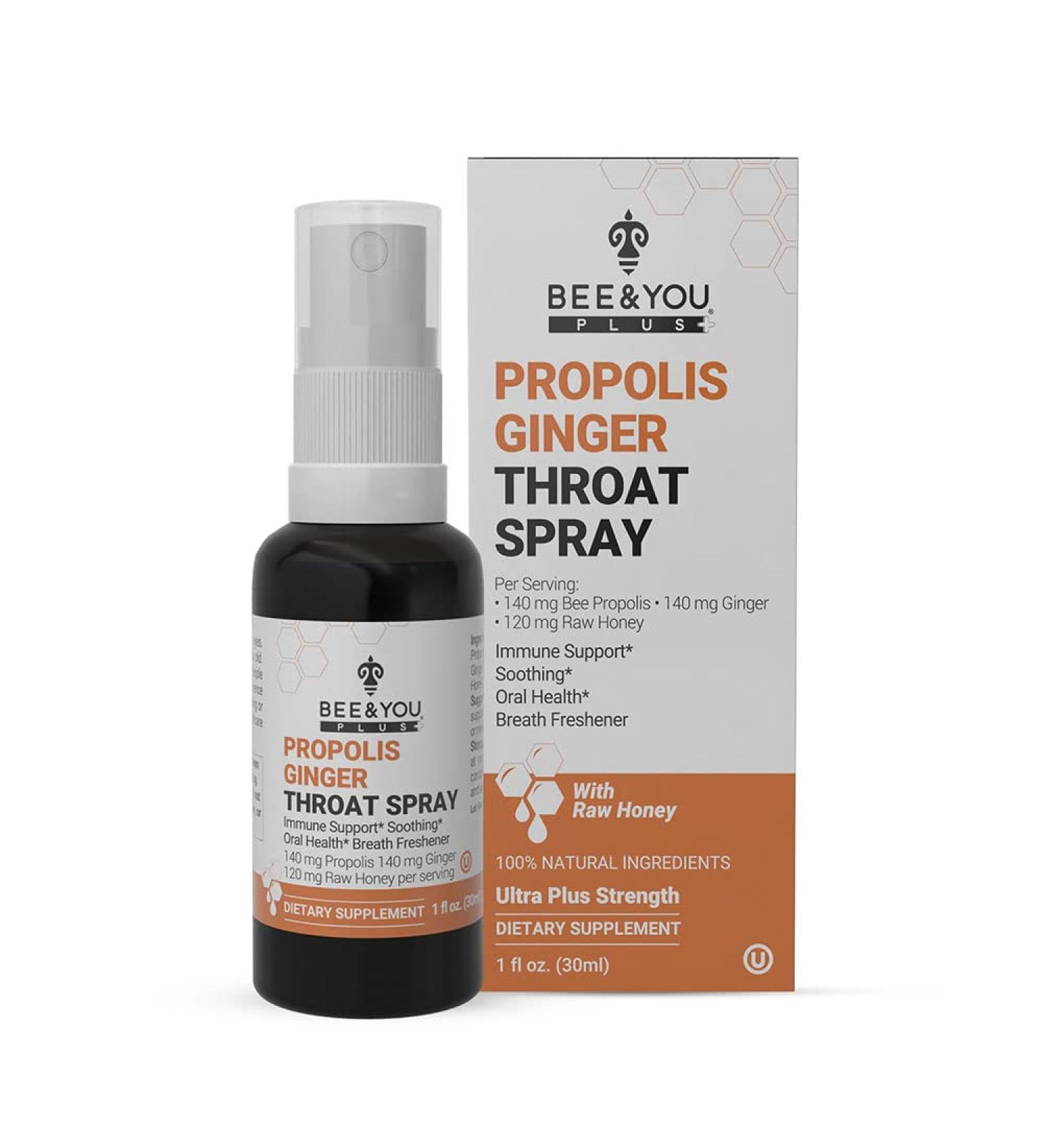 Kids Daily Throat Spray - Immune Support with Elderberry, Vitamin C & Raw Honey - 1 fl. Oz - (Propolis & Ginger Adult - Buy Online on GoSupps.com