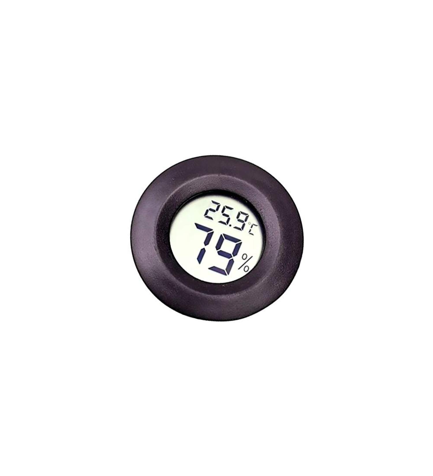 Asien Reptile Thermometer Black Round LCD Display Hygrometer Temperature Meter Terrarium Tank Vivarium Gauge Tester - Buy Online on GoSupps.com