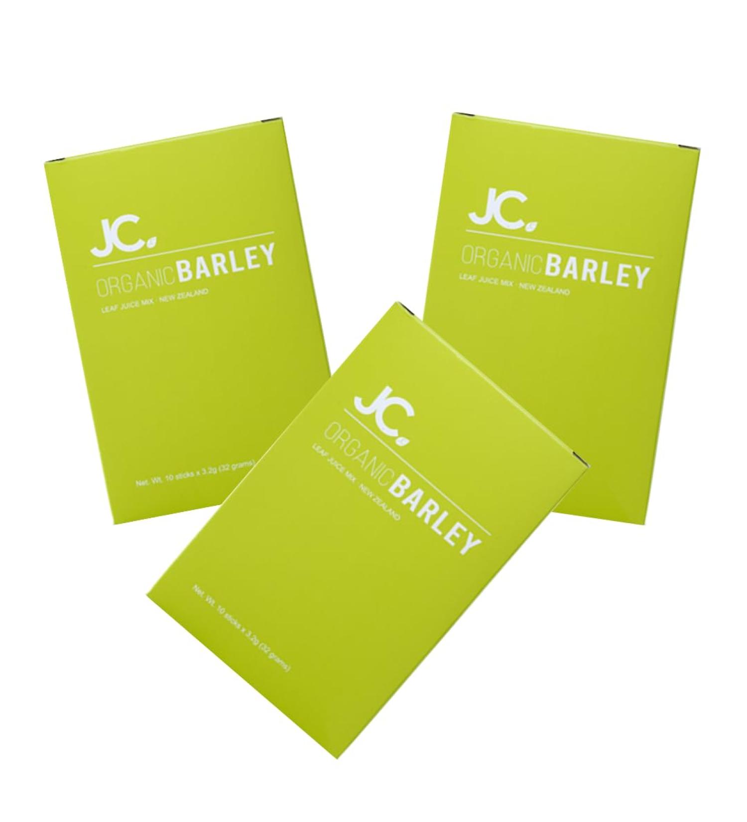JC Barley Grass Juice Powder Organic Barley Leaf Juice Drink Mix Sweetened with Stevia -Organic Barley Grass Powder Harvested Fresh from New Zealand (3 Box) - Buy Online on GoSupps.com