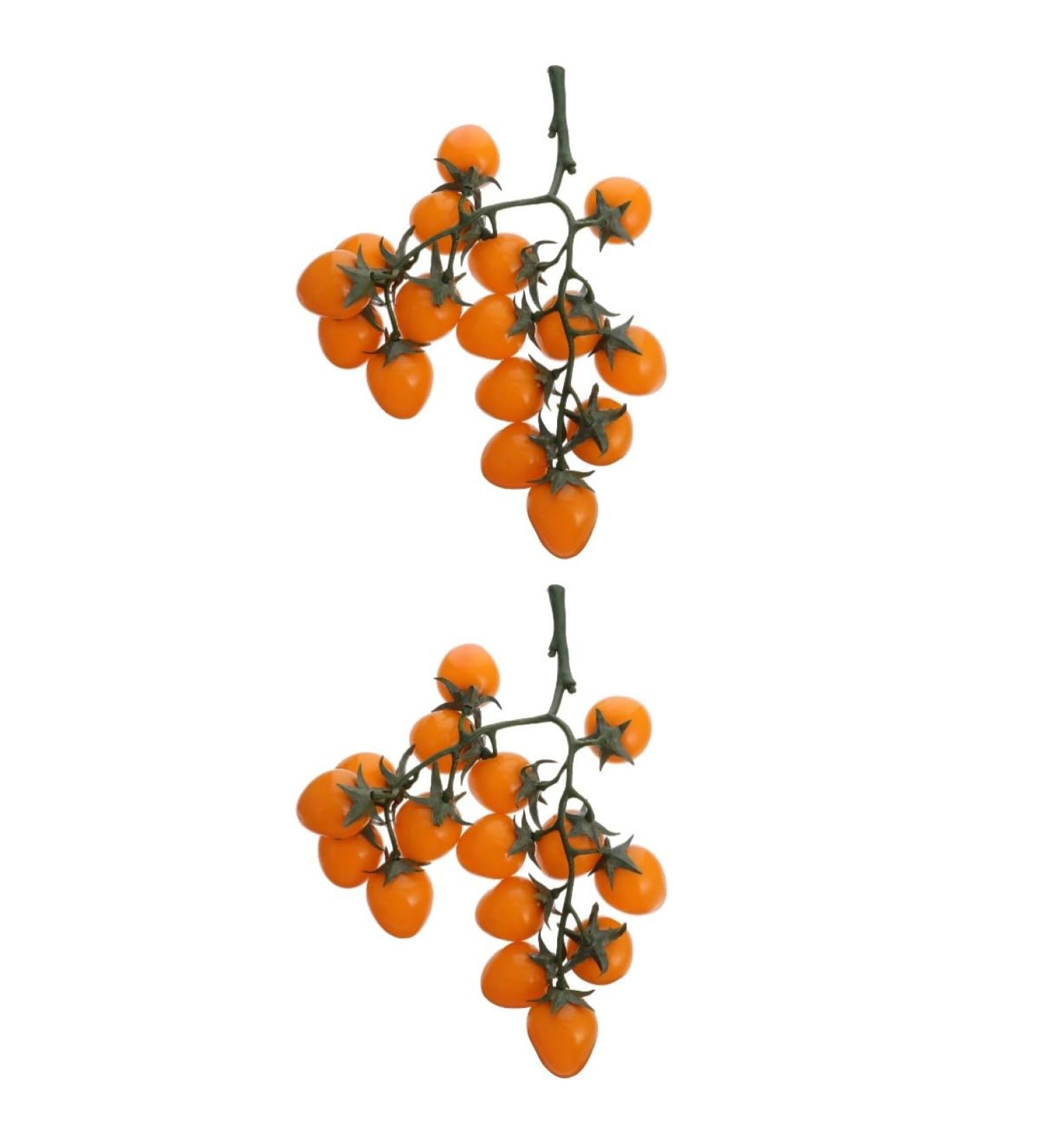 HOMSFOU 2pcs Simulated Fruit Artificial Cherry Tomatoes Model Miniature Dollhouse Accessories Home Decoration Home Plant Decor Kitchen Decoration Fruit Prop Plastic Fake Fruit Sculpture Yellowx2pcs 12X20CMx2pcs - Buy Online on GoSupps.com