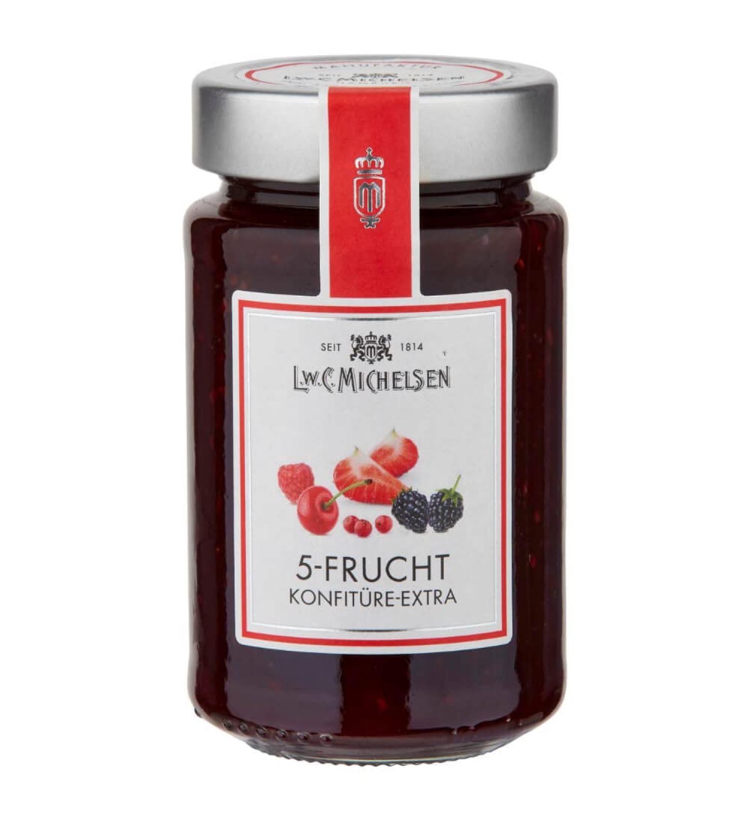 L.W.C. Michelsen 5-Frucht Jam (280g) | Express & Fruity | All-Natural No Additives | Premium Fruit Jelly for International Shipping - Buy Online on GoSupps.com