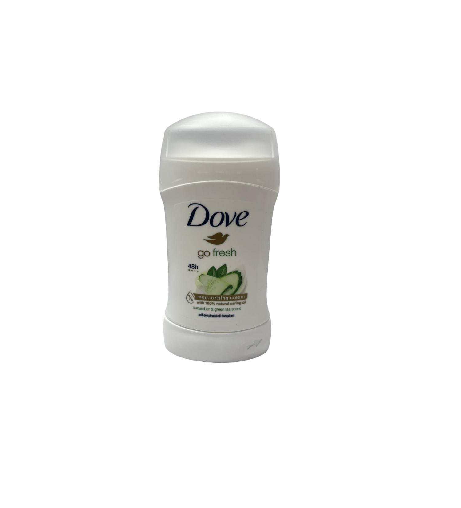  Dove 5 x Dove Go Fresh Cucumber and Green Tea Deodorant 0% Alcohol Anti-Breathable 5 x 30 ml Deodorant Stick - Buy Online on GoSupps.com