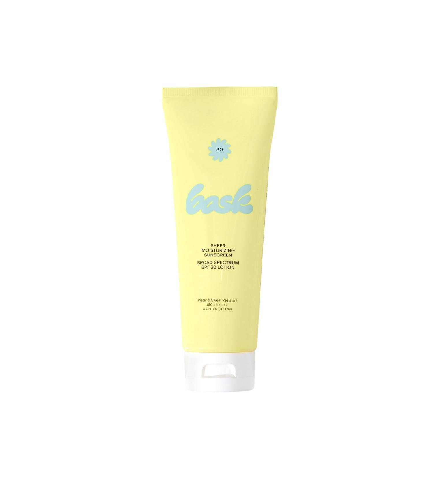 Bask Suncare SPF 30 Sheer Moisturizing Sunscreen Lotion - Broad Spectrum UVA/UVB Protection Dermatologist Recommended Hydrating Lightweight & Non-Greasy No White Cast Travel Size 3.4 fl oz SPF 30 Lotion (Pack of 1) - Buy Online on GoSupps.com